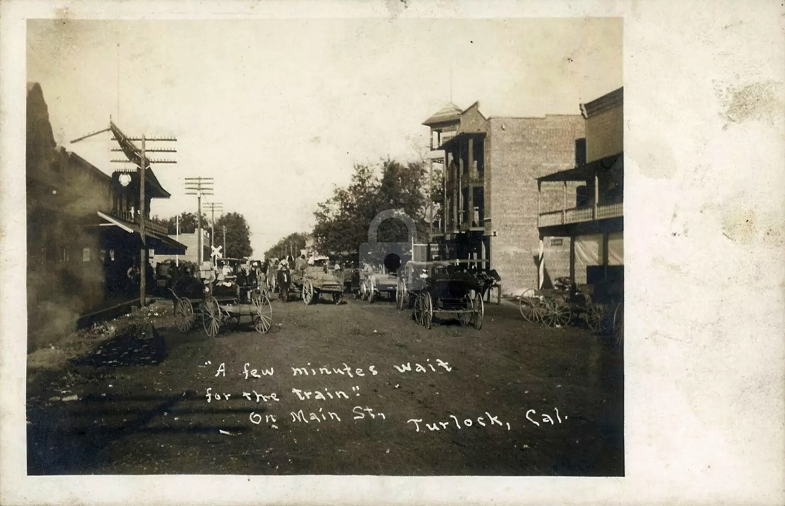 Turlock CA California Main View c1907 RPPC Photo Postcard COPY Turlock CA California Main View c1907 RPPC Photo Postcard COPY