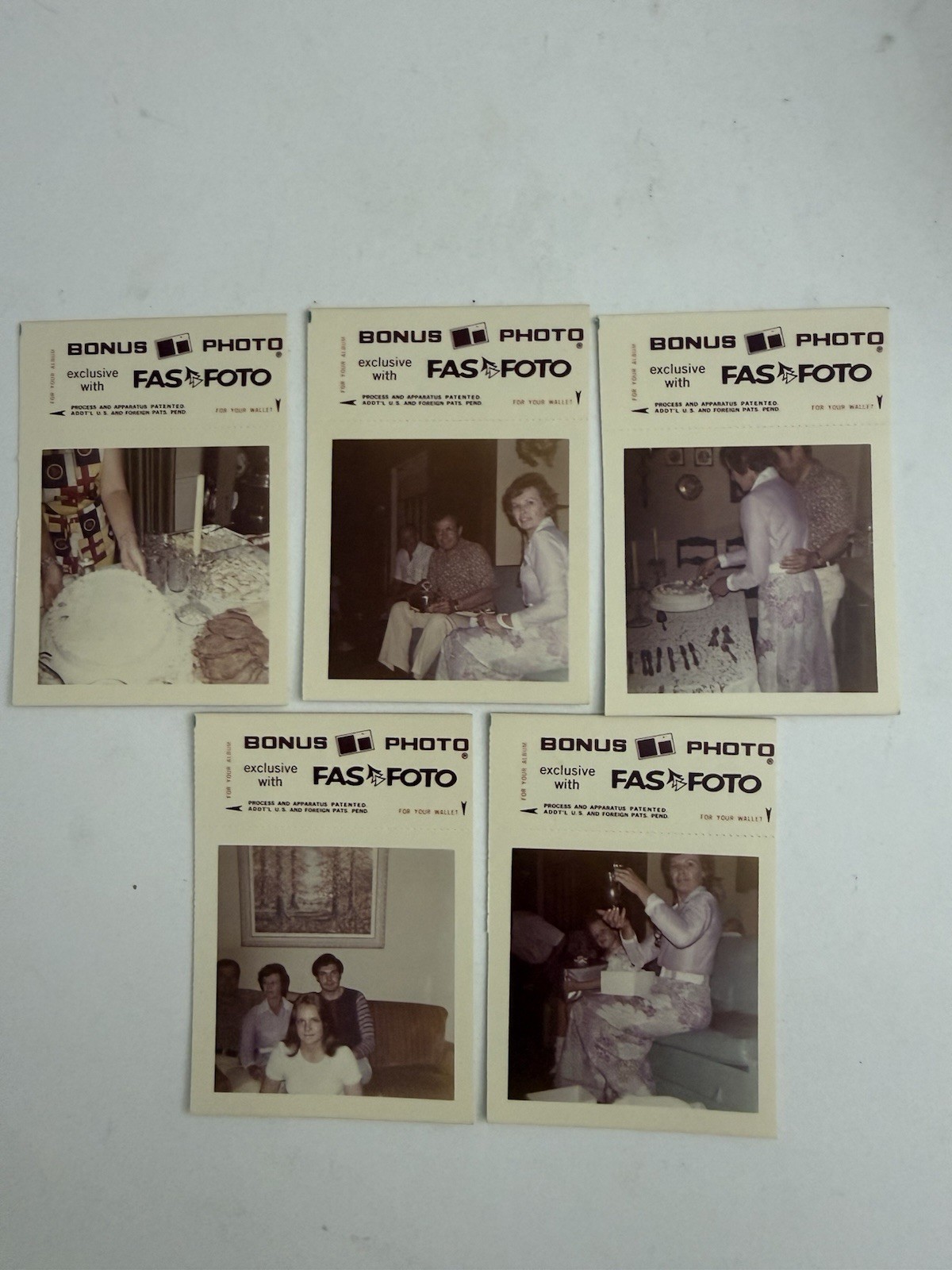 Vintage 1972 Wedding Anniversary Party Photos Lot of 5 Original Snapshots
