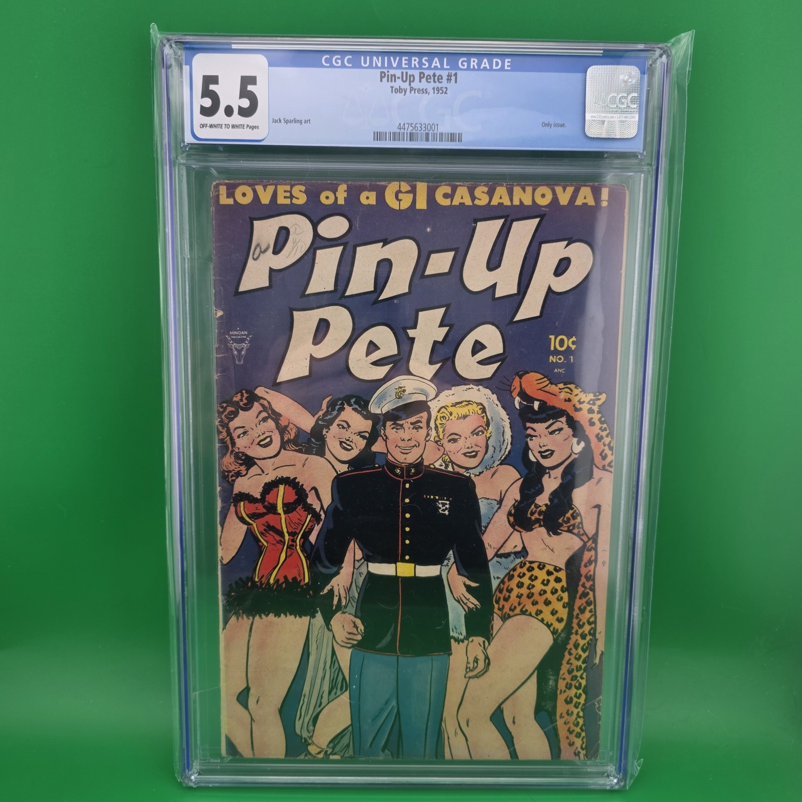 Pin-Up Pete 1 CGC 5.5 1952 Toby Press Golden Age Jack Sparling Good Girl Art GGA