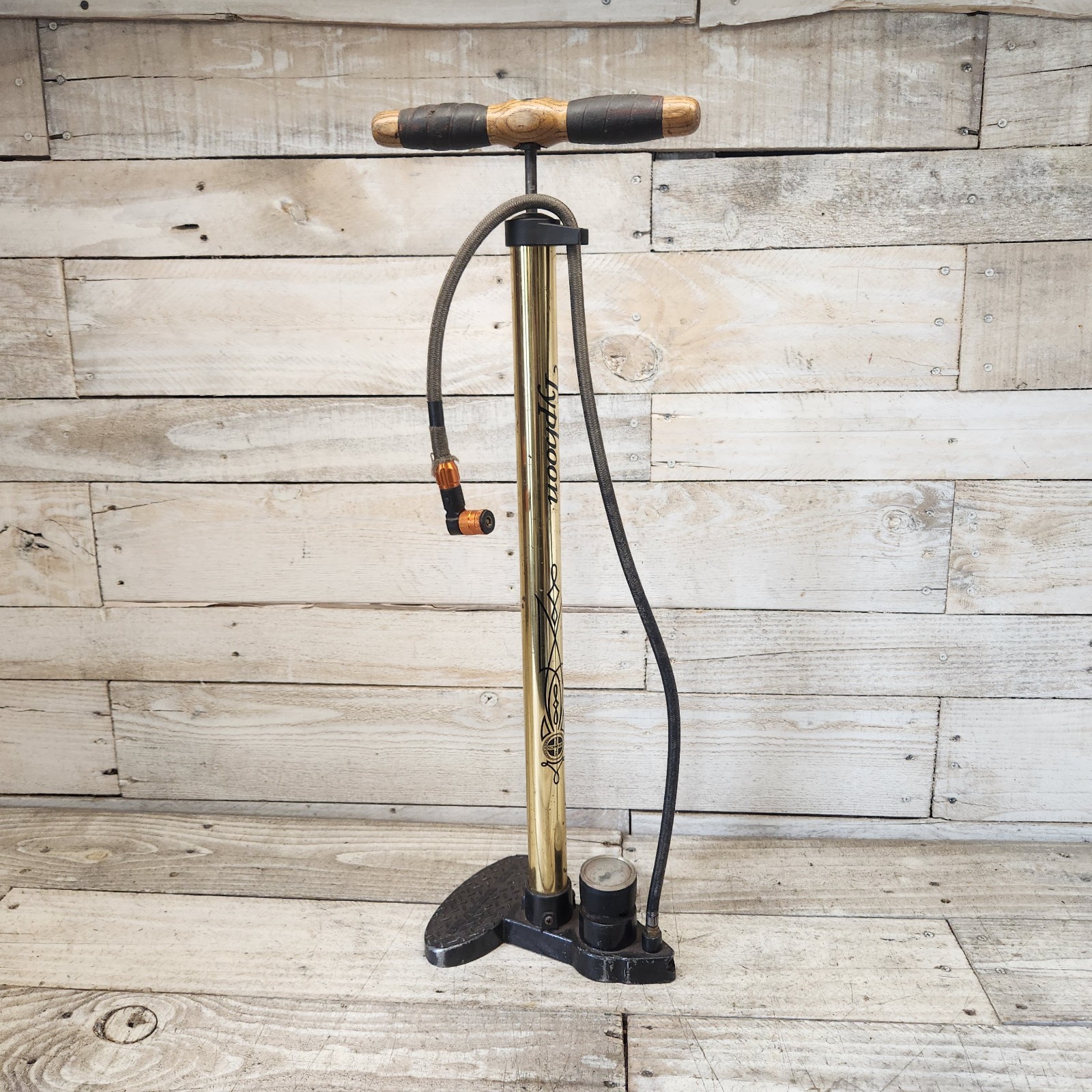 1995 Schwinn Typhoon Bicycle Tire Pump 100th Anniversary Gold USA
