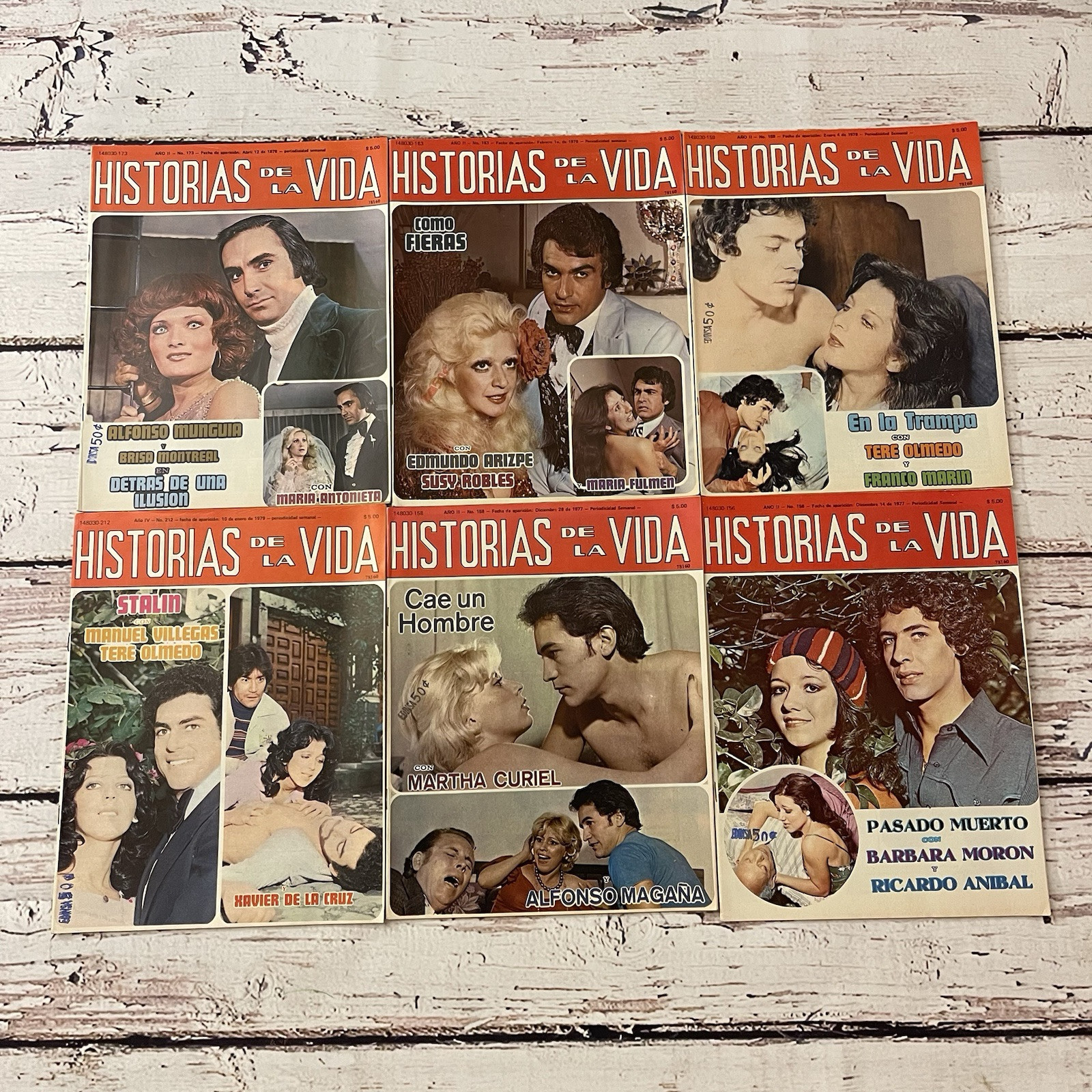 Vintage Historias De La Vida Fotonovela Magazine Mexico 1970s Dramas Lot of 6
