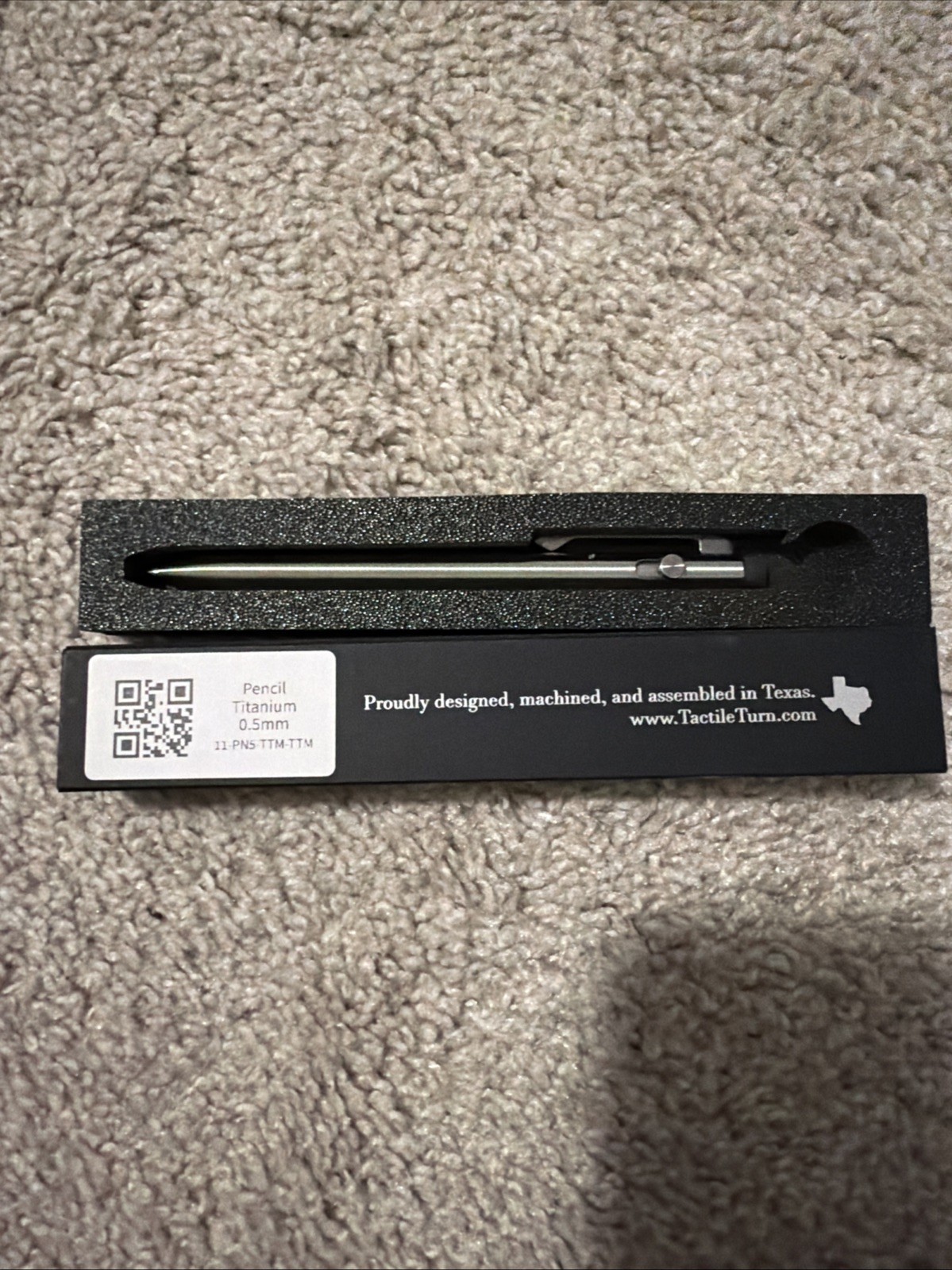 Tactile Turn Titanium Pencil with Side Click and Clip - 0.5mm