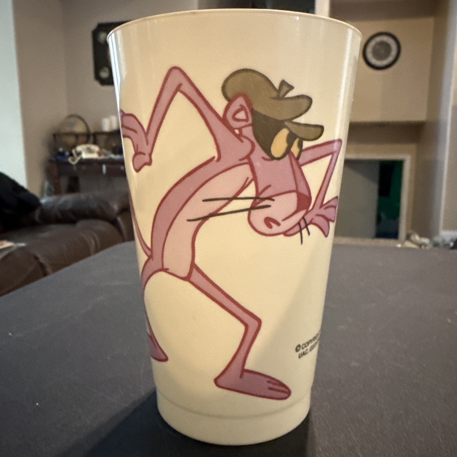 Pink Panther Plastic Golden Gallon Cup Vintage