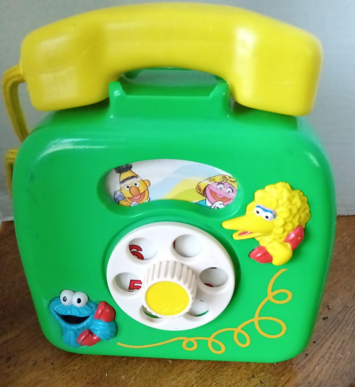 Vintage 1992 Sesame Street Toy Telephone & Music Box Jim Henson characters ILLCO