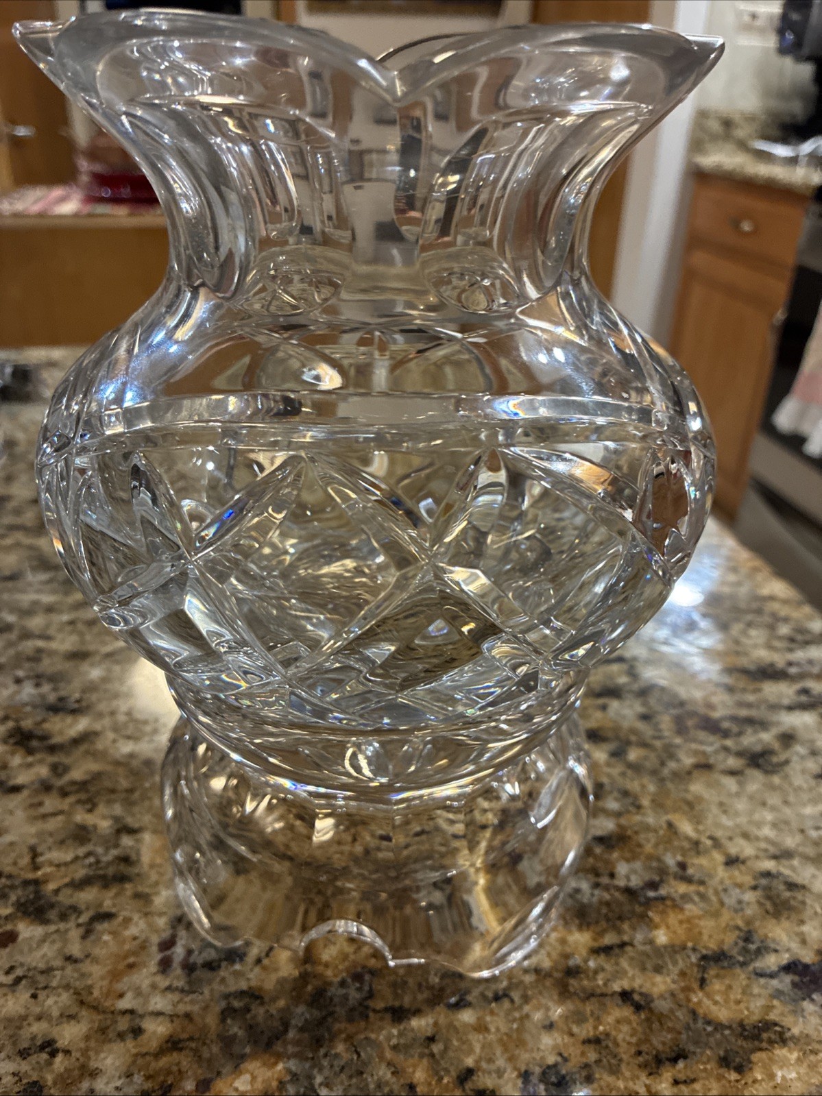 Vintage Stunning Rogaska Lead Crystal 2 Piece Ferry Lamp  8.5” Tall
