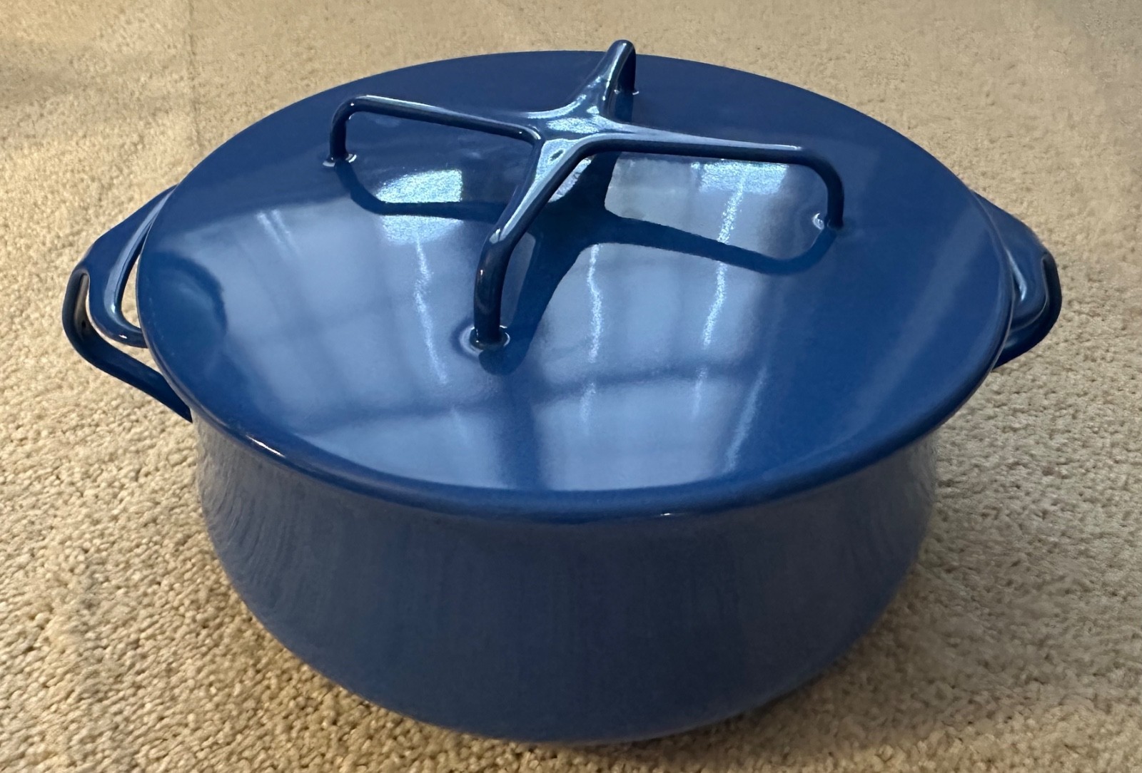 4-QT Dansk International Designs, France Blue Enamel Casserole Dutch Oven + Lid 4-QT Dansk International Designs, France Blue Enamel Casserole Dutch Oven + Lid