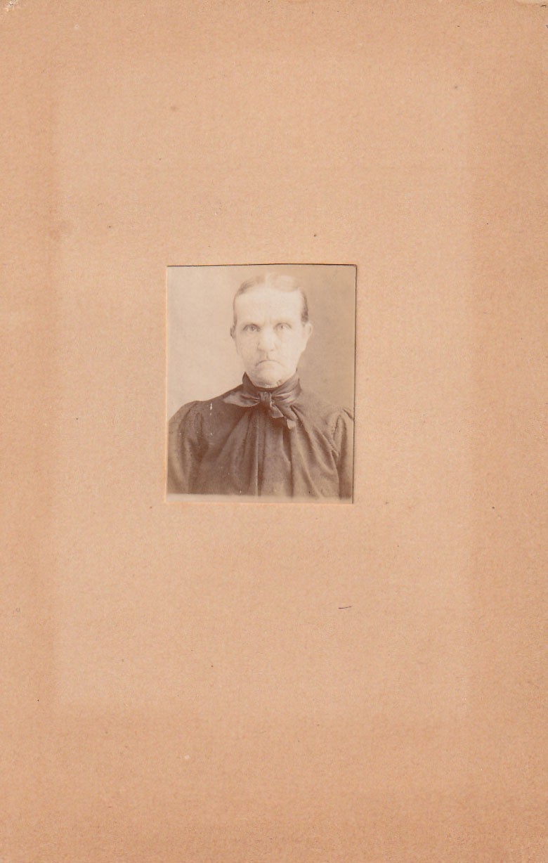 Antique Photo Stern Victorian Woman Studio Portrait Fashion Mounted Tiny