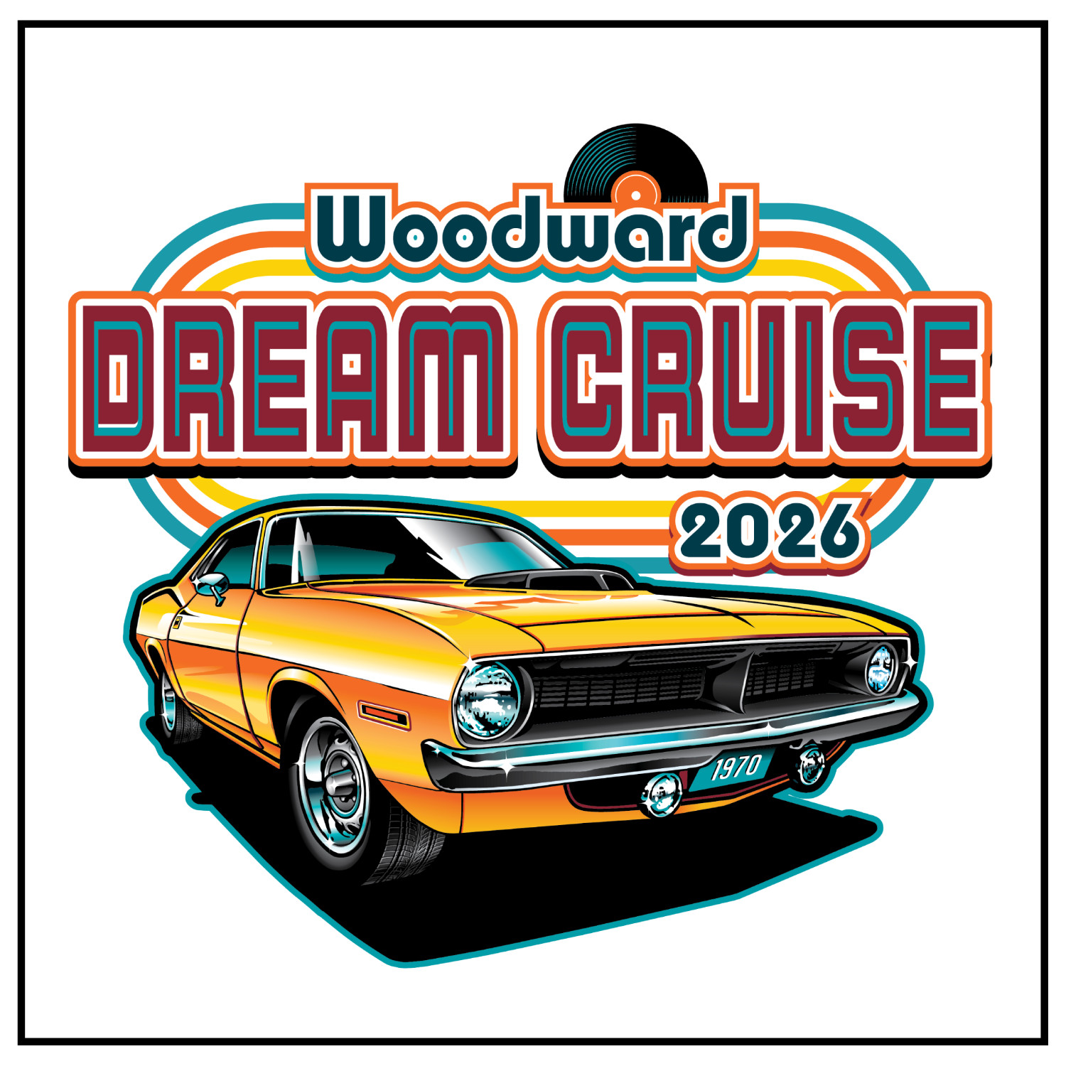 Woodward Dream Cruise 2026 Official Dash Plaque Woodward Dream Cruise 2026 Official Dash Plaque