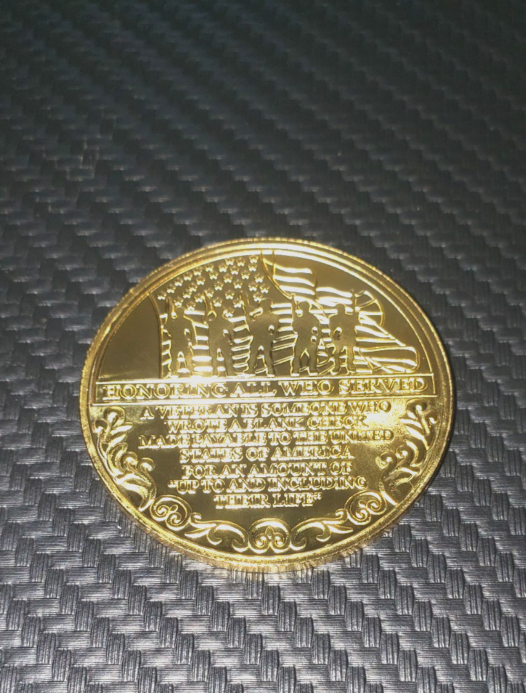 Military Challenge Coins Veterans Coin Thank You for Your Service Veteran\'s Day