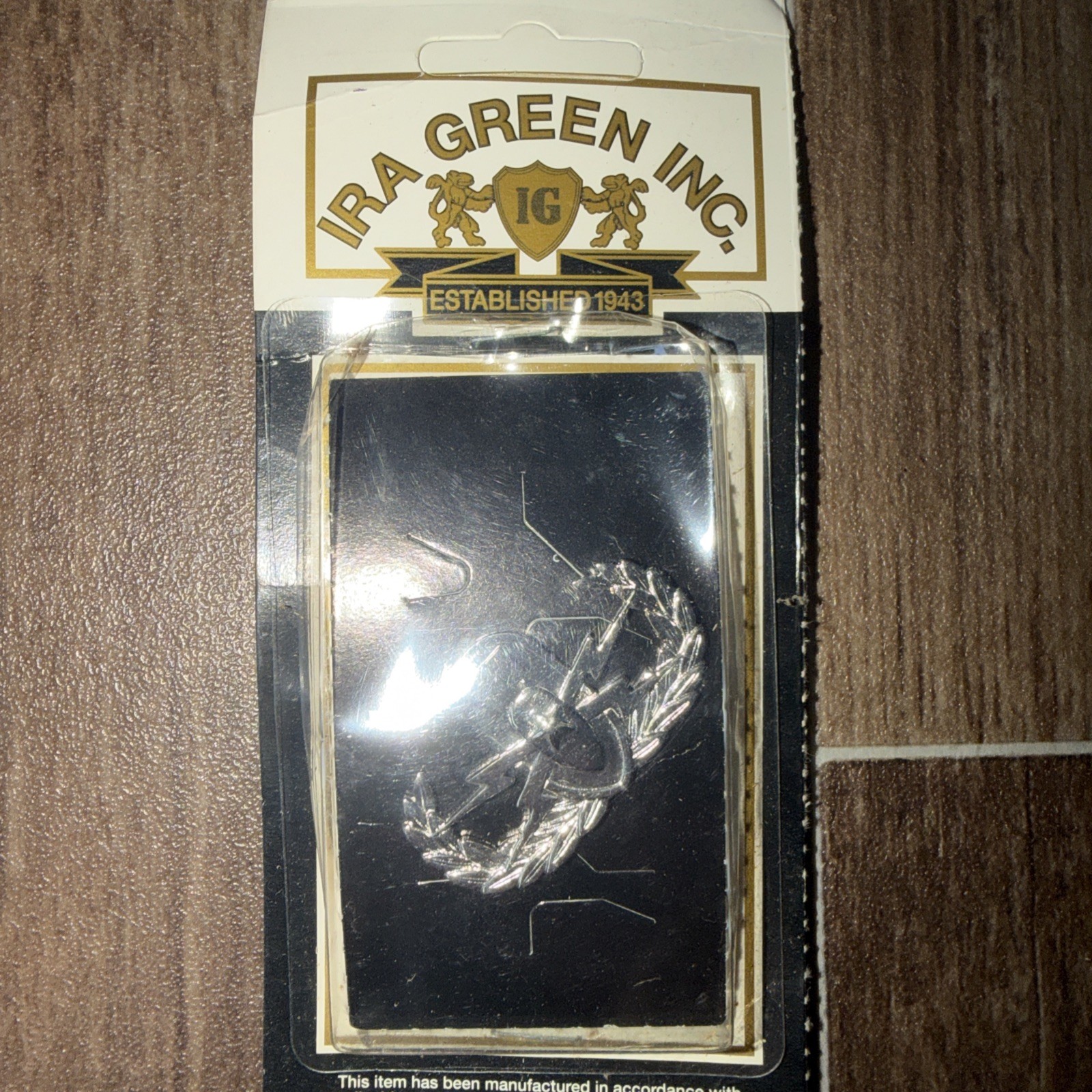 IRA GREEN CAB Combat Action Badge Pin 1st Award NEW in package