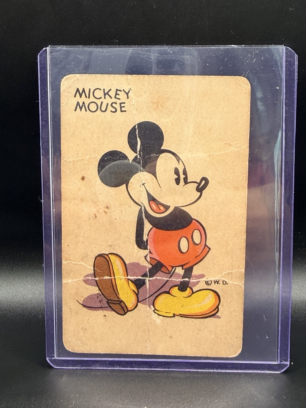 Mickey Mouse Vintage Old Maid Card