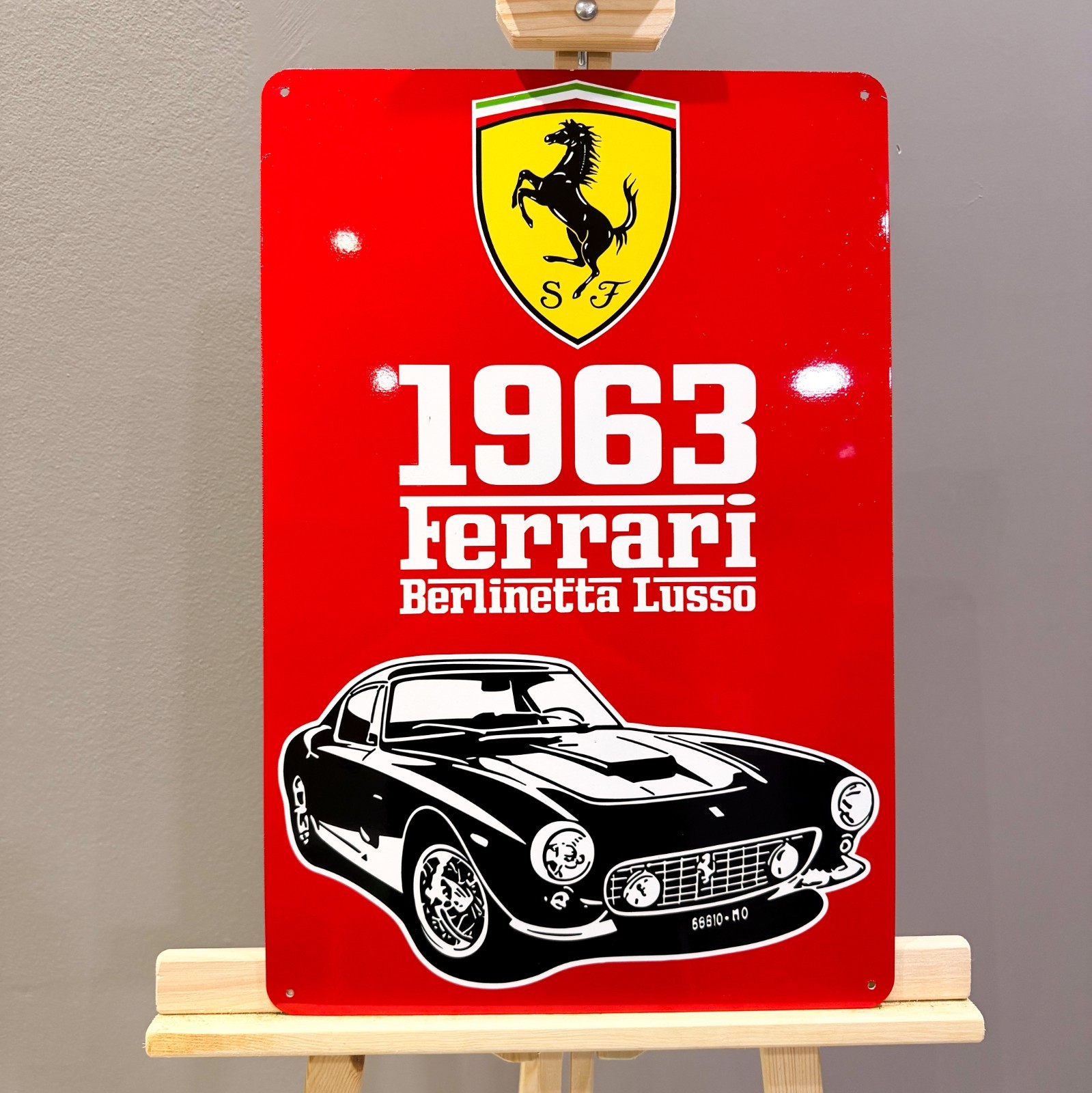 Ferrari 1963 Berlinetta Lusso – Heavy Metal Sign – 40 × 60 cm (15.7” × 23.6”)