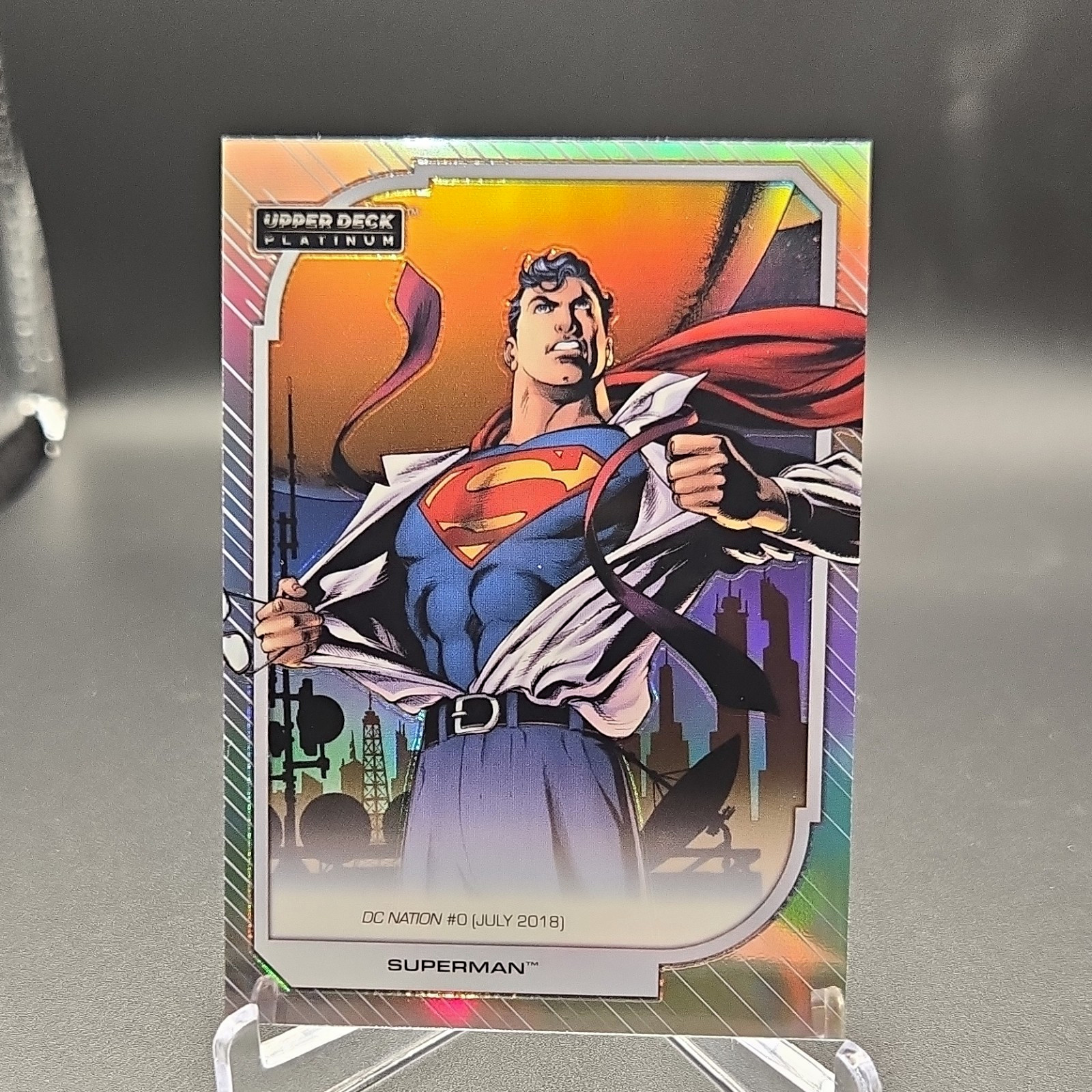 Upper Deck 2026 Platinum DC Superman (Clark Kent) #103 Rainbow Parallel