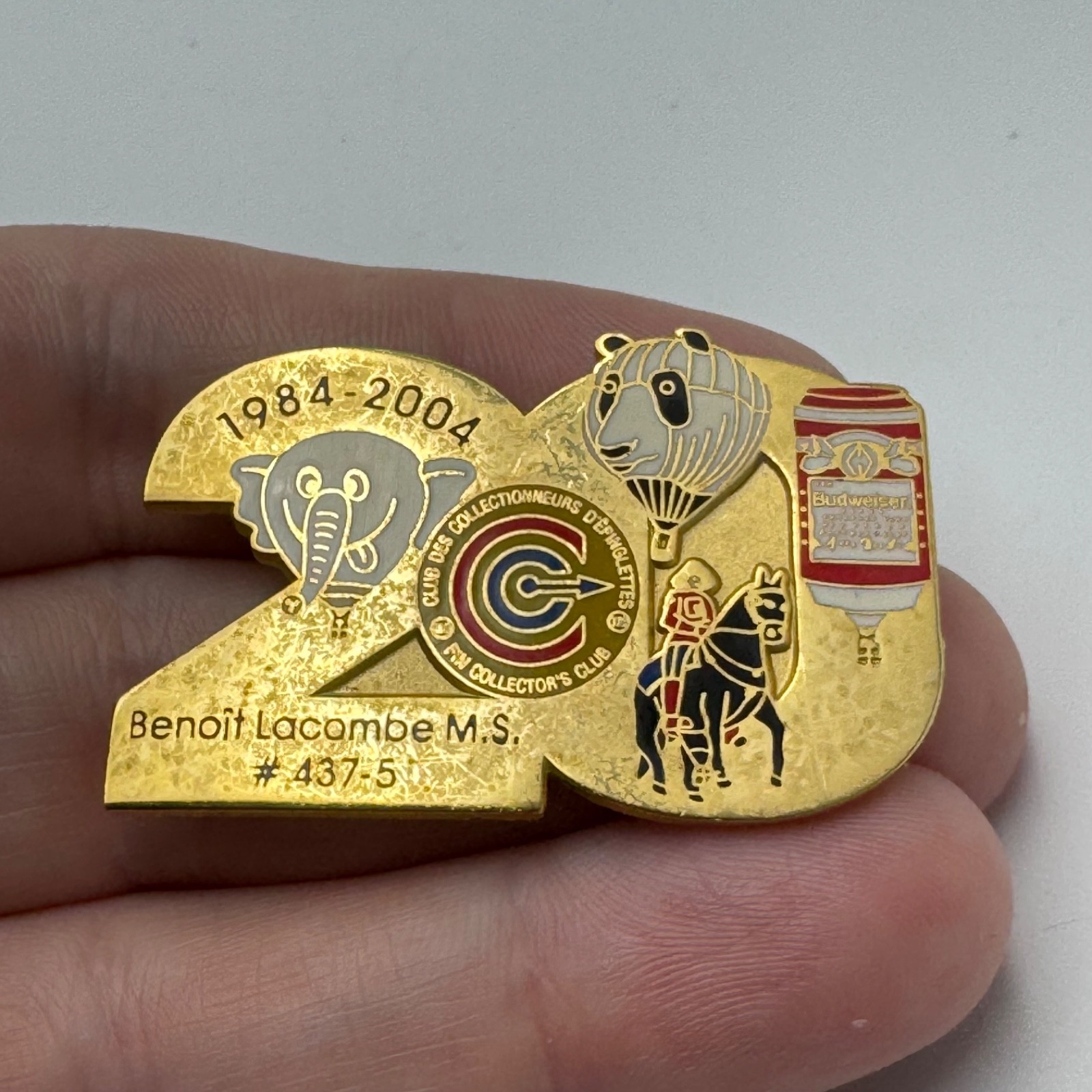 Club des Collectionneurs d\'Épinglettes Lapel Pin Quebec Benoit Lacombe 20 Years