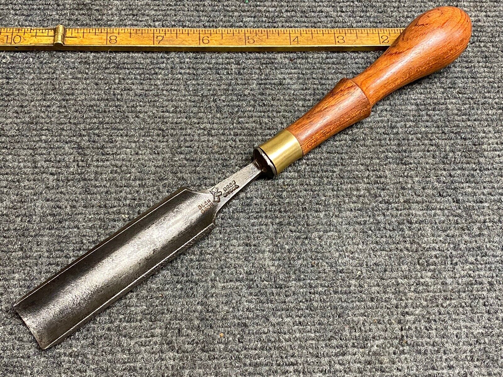 Vintage Buck Bros. Cast Steel 1” Wood Carving Gouge With New Handle