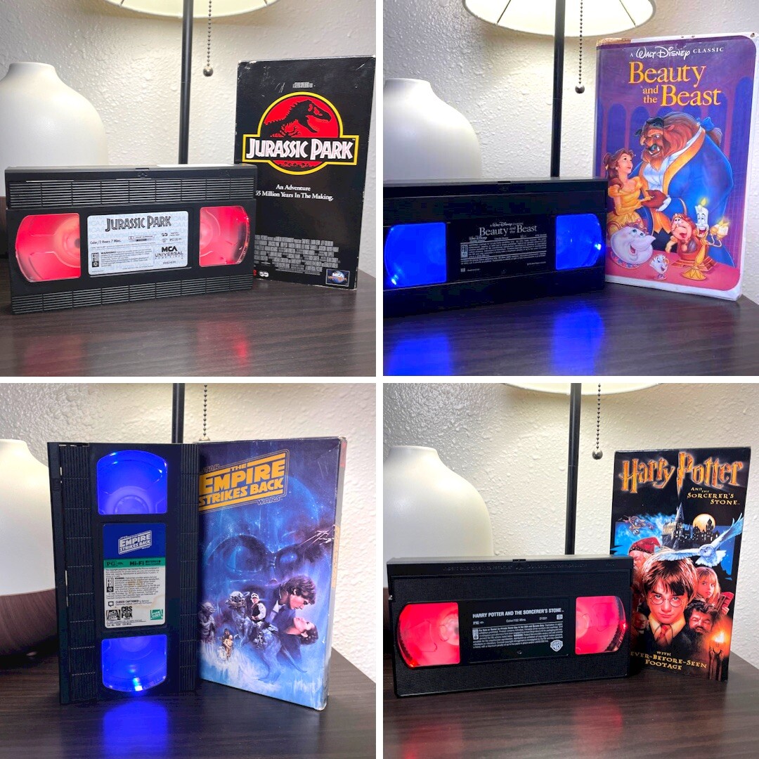 VHS Cassette Decorative Light - Hand-made Movie LED Lights