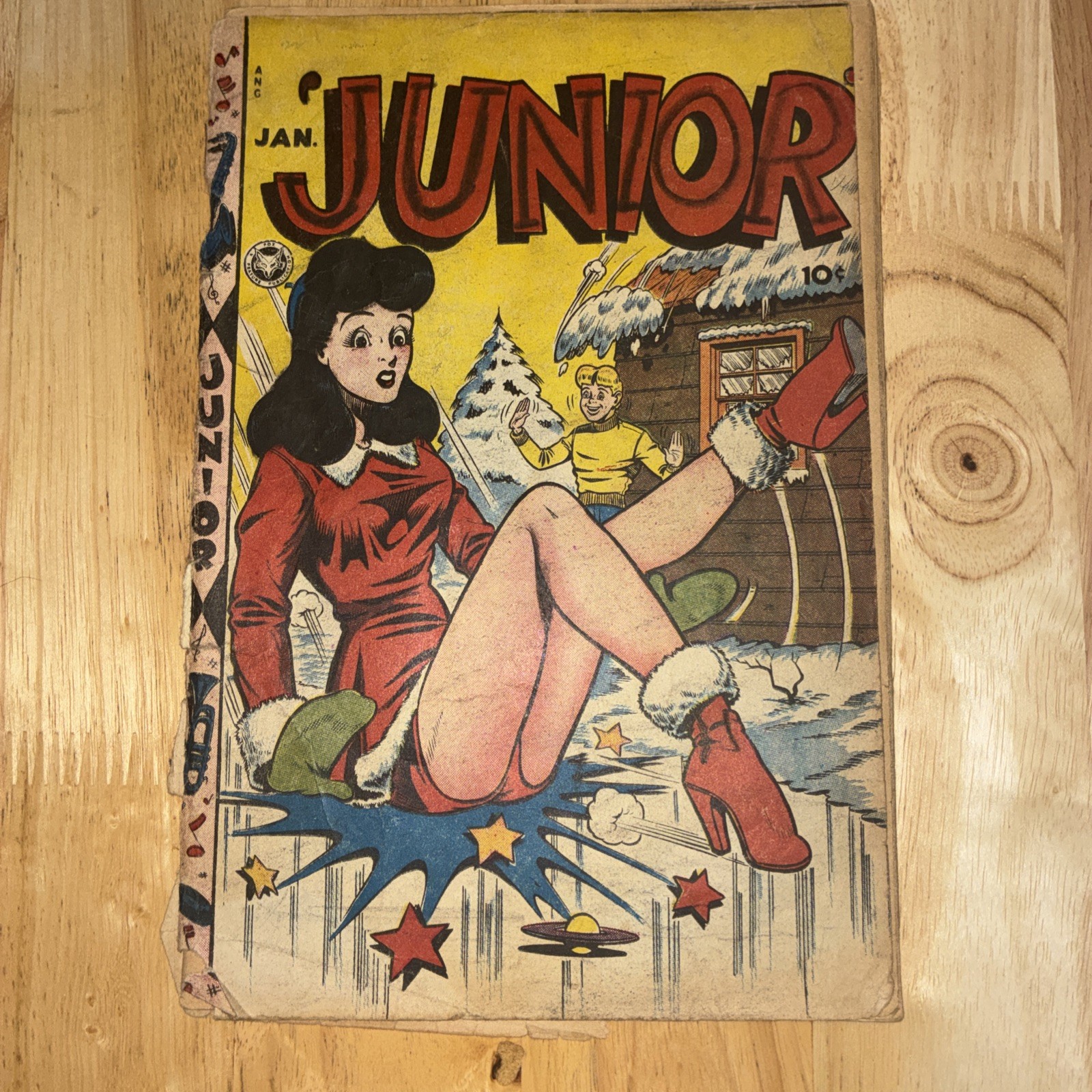 JUNIOR 11 - CLASSIC HEADLIGHTS COVER - AL FELDSTEIN - VERY RARE ANY GRADE JUNIOR 11 - CLASSIC HEADLIGHTS COVER - AL FELDSTEIN - VERY RARE ANY GRADE