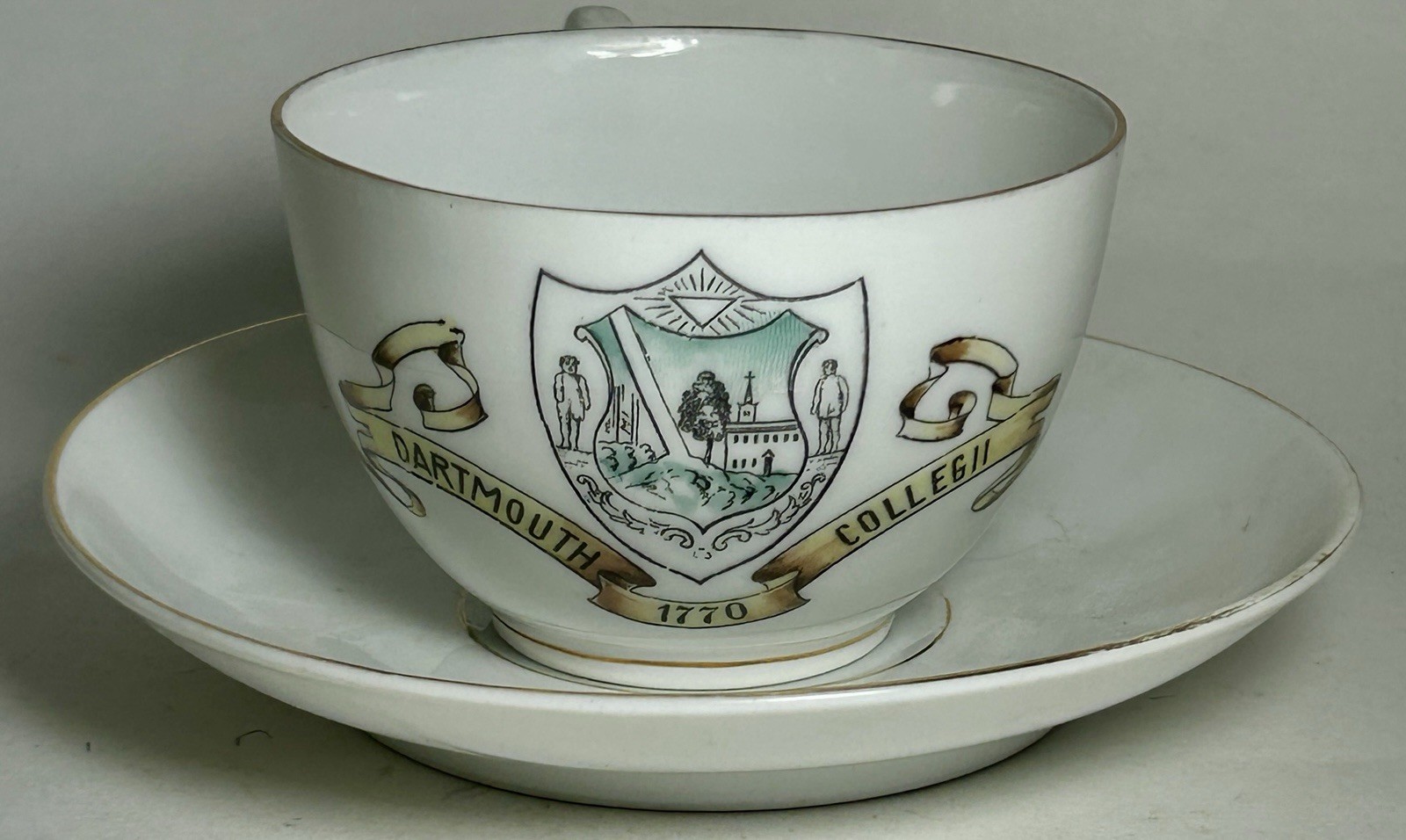 VTG Carl Tielsch C T Germany Bone China Teacup & Saucer Set Dartmouth College ￼