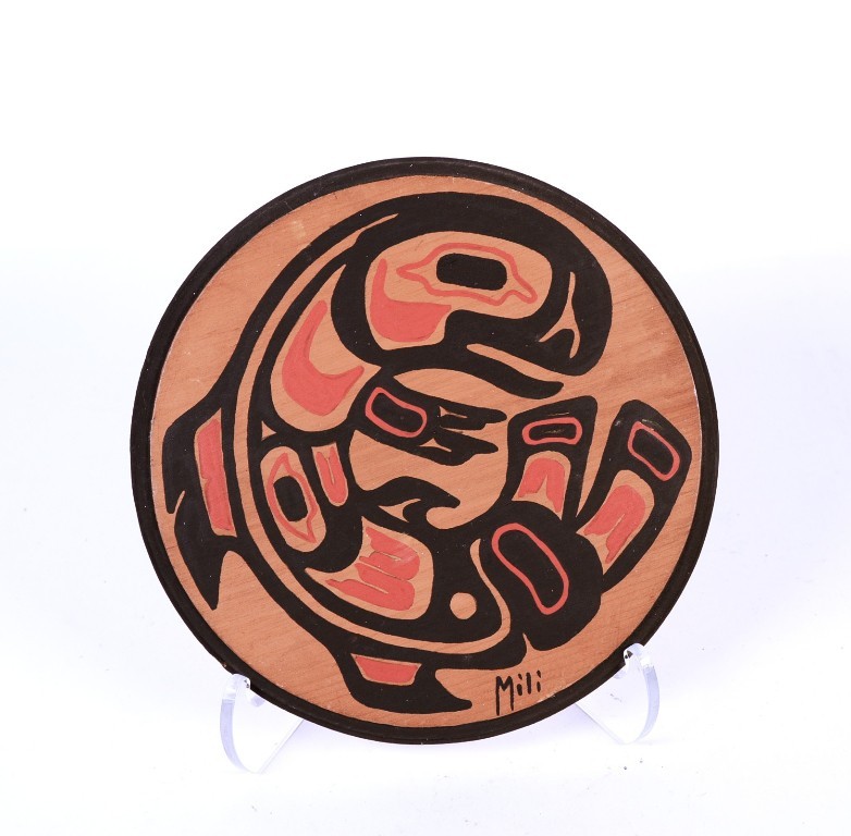 North West Coast Circle Wall Board By Mili Mid/Late 20th Century  .75