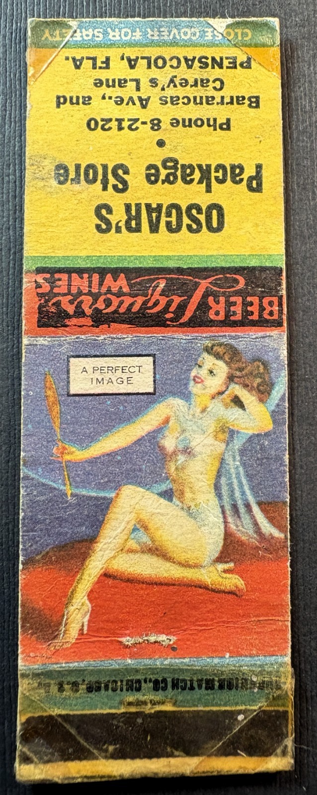 Vintage 1947 Gil Elvgren Pin-Up Matchcover 