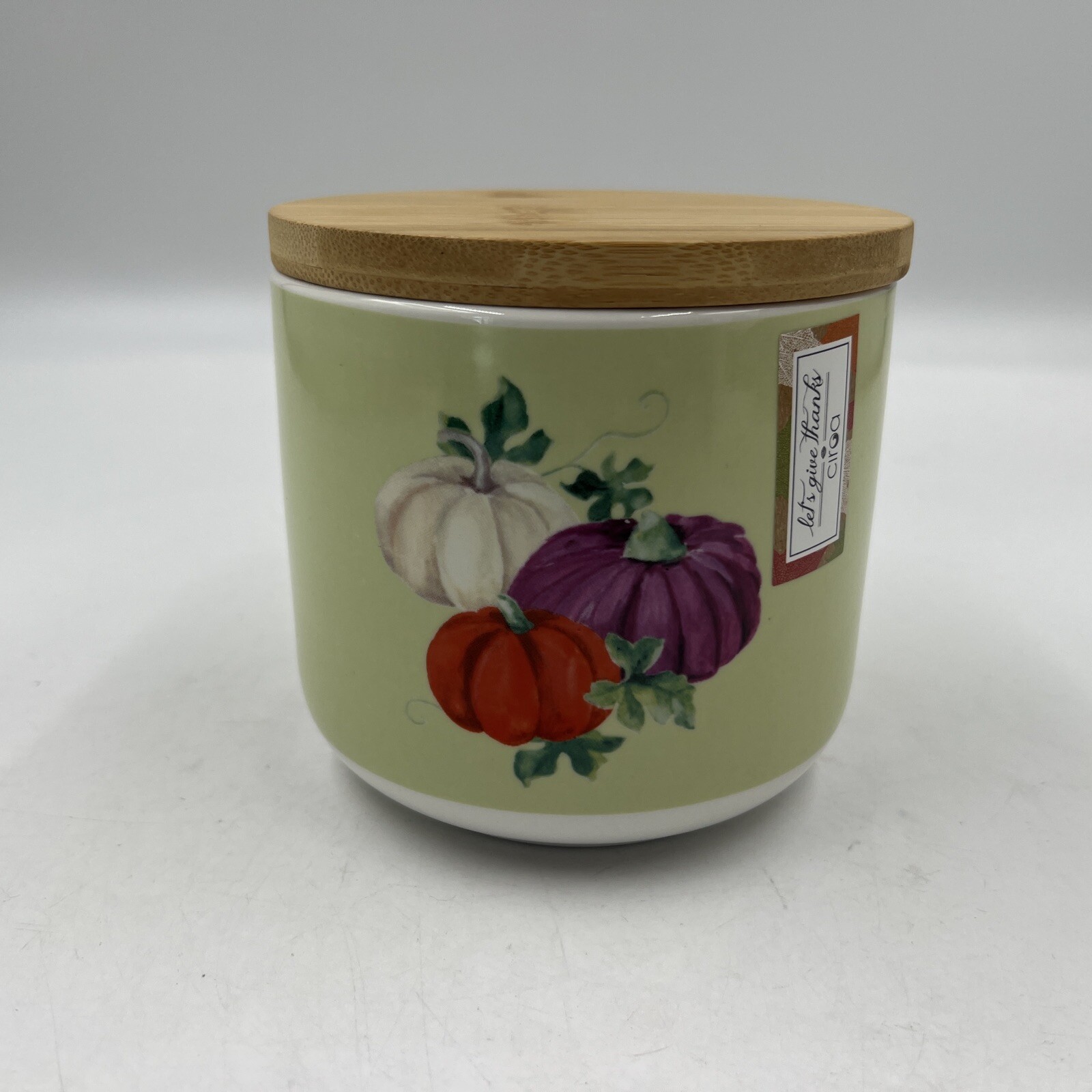 Ciroa Ceramic 5x5in Pumpkin Canister BB01B38011