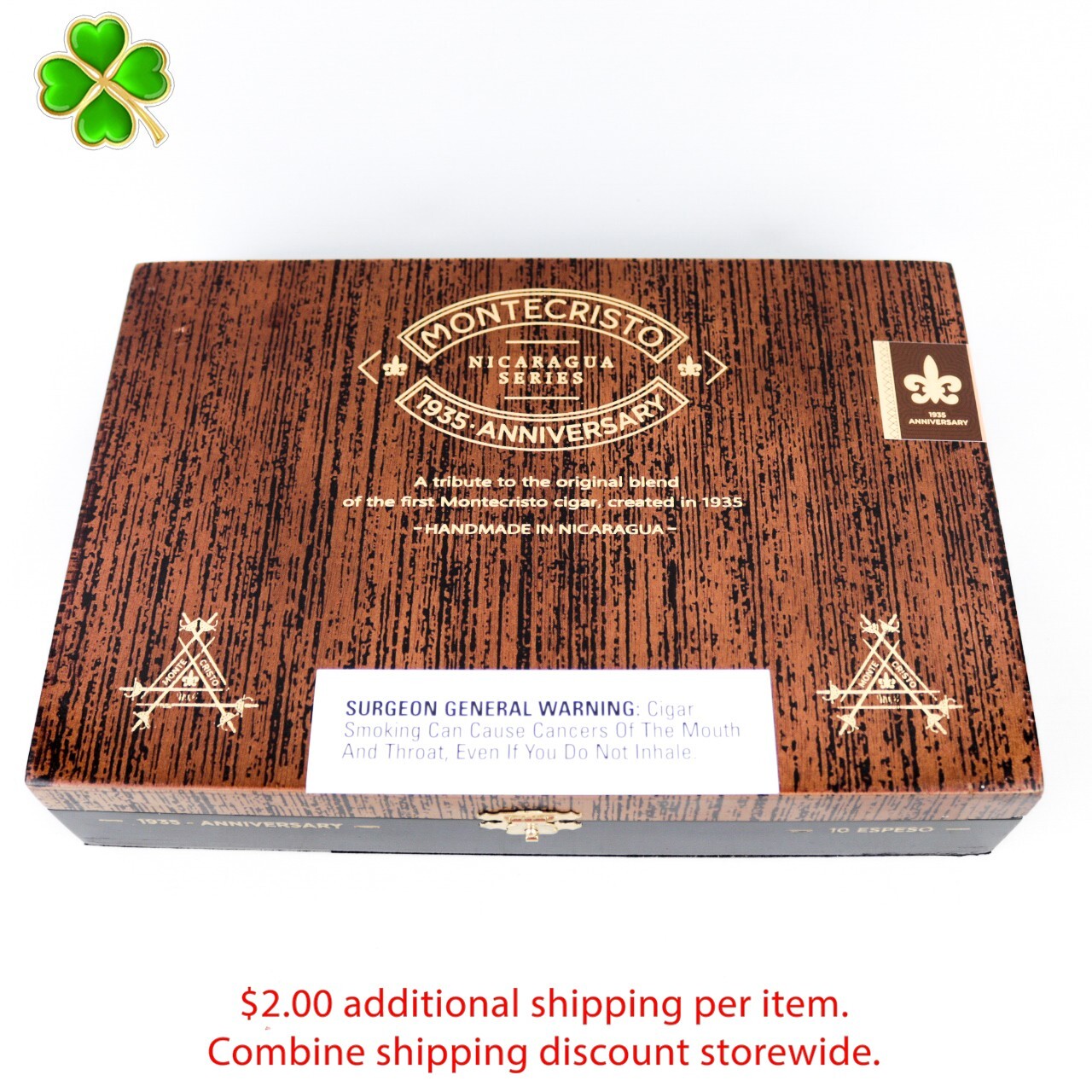 Montecristo Espeso 1935 Anniversary Empty Wood Cigar Box 9.75