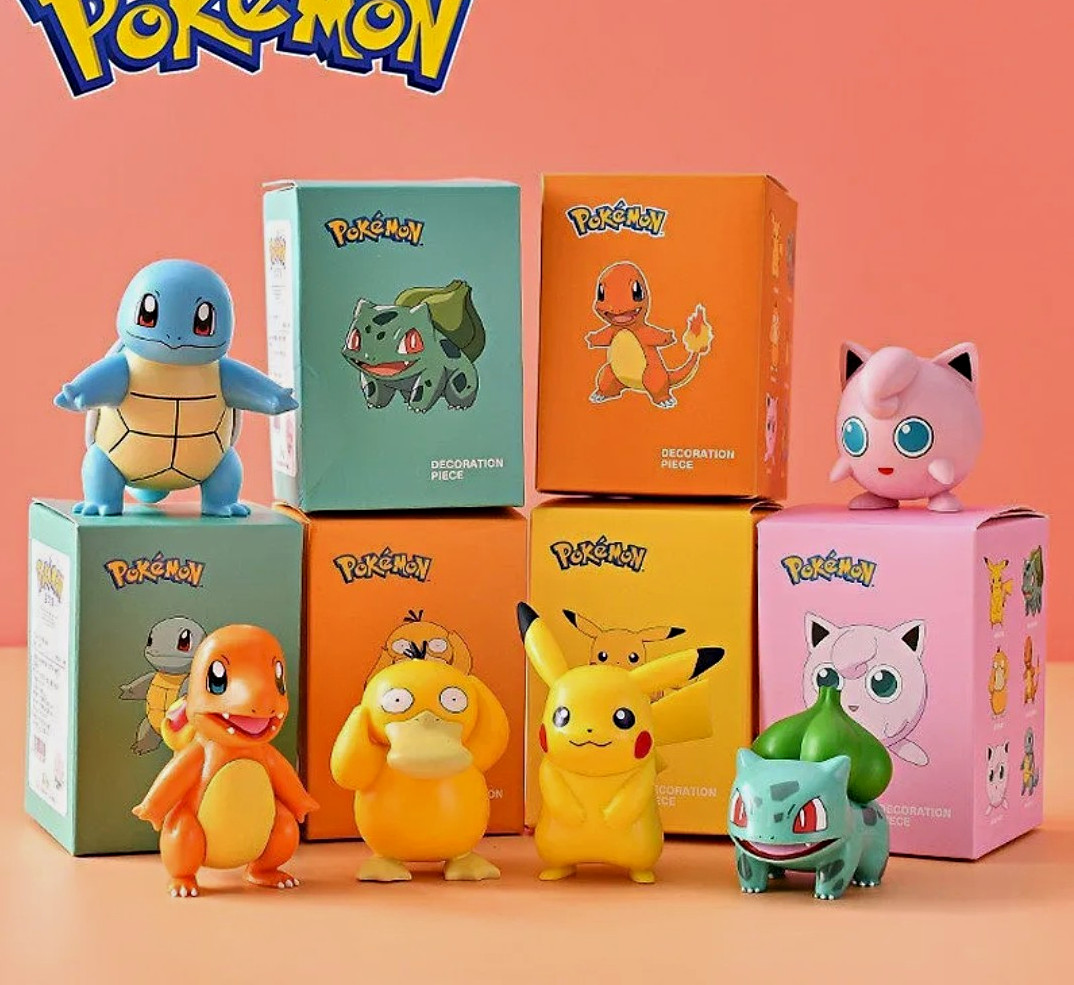 Pokémon Animation Figurine Set Pikachu Squirtle Bulbasaur Charmander