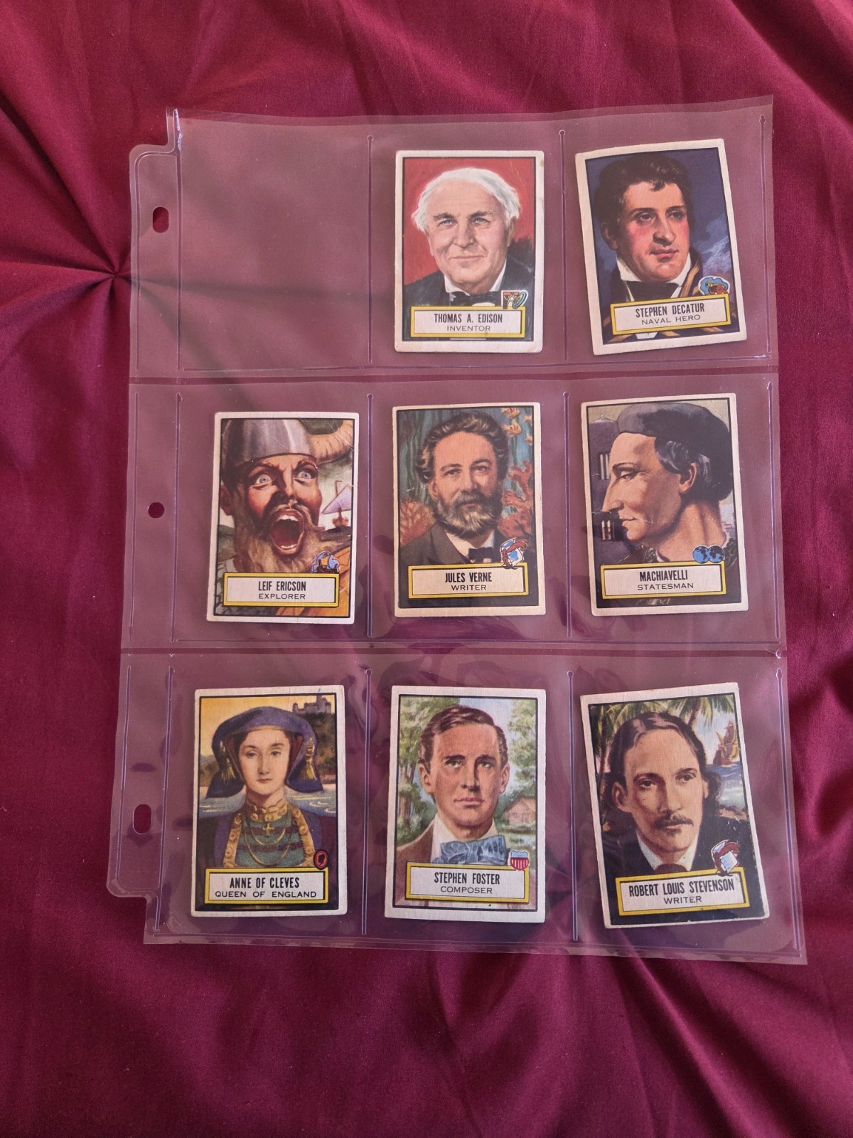 1952 Topps Look 'N See-(8)Card lot Edison/Verne