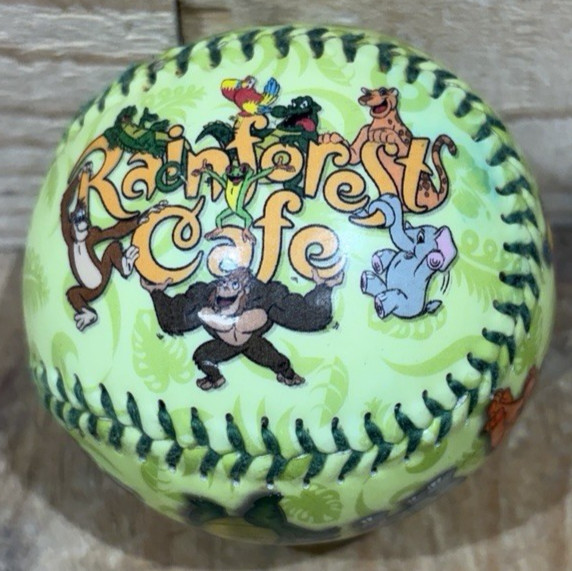 Vintage Rainforest Cafe Souvenir Collectable Baseball, Lime Green, Wild Bunch Vintage Rainforest Cafe Souvenir Collectable Baseball, Lime Green, Wild Bunch