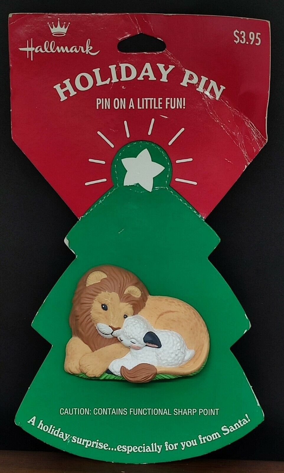 Hallmark Christmas Holiday Pin- Lion And Lamb C9