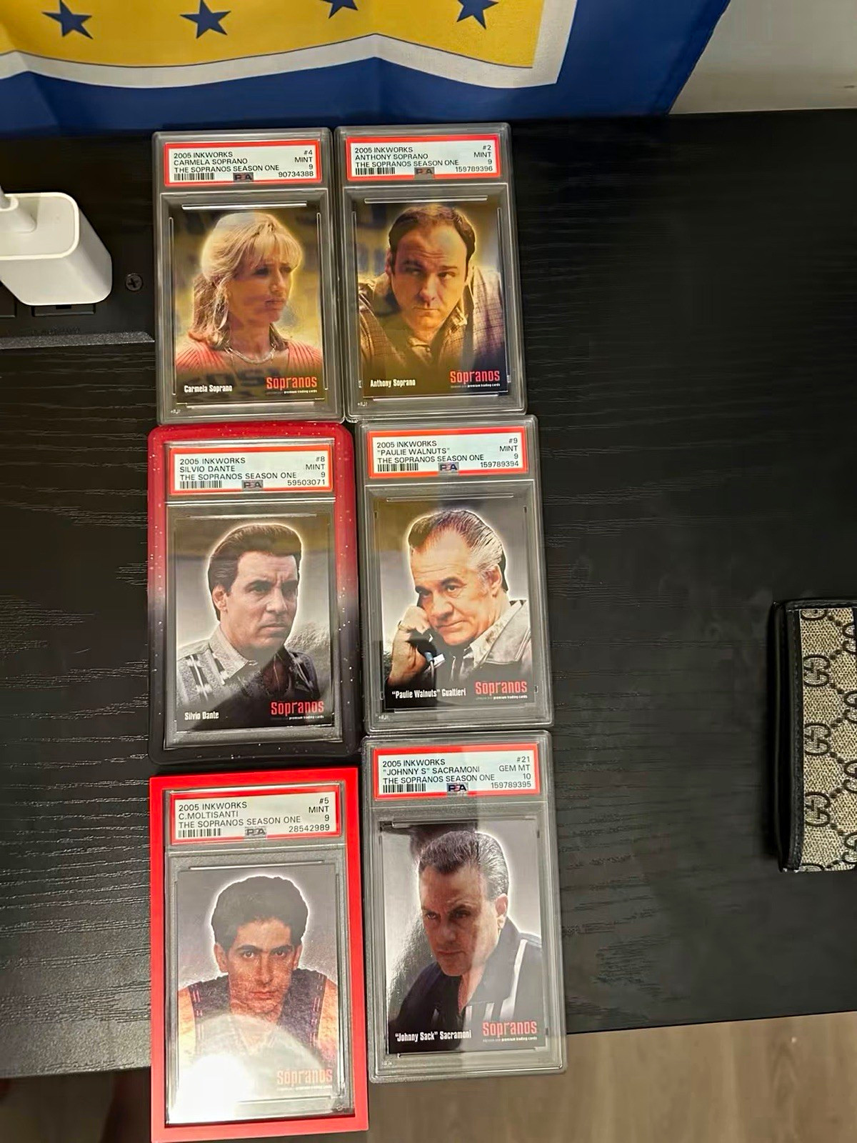 Inkworks 2005 The Sopranos Season One PSA Graded Trading Card Lot (6)