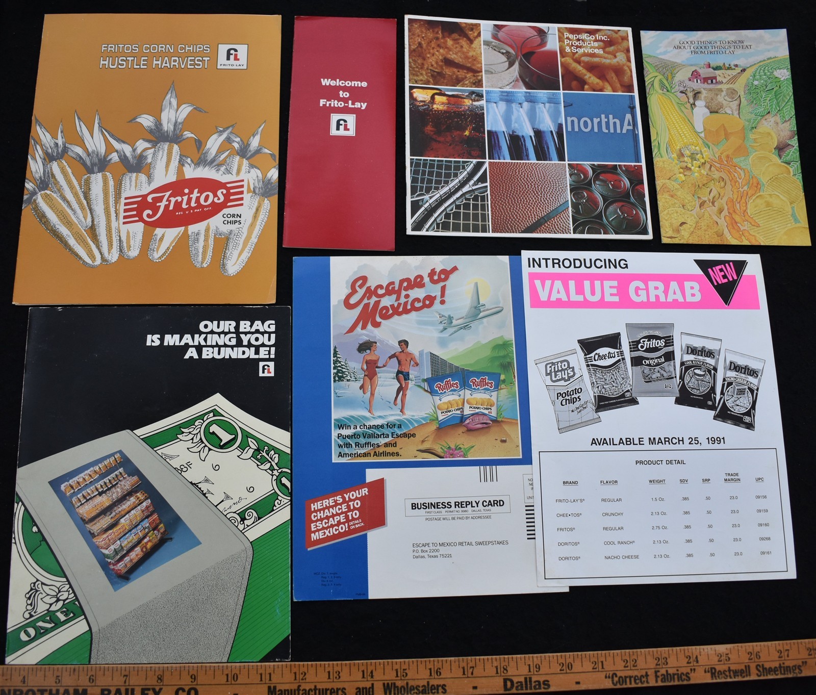 [ Frito-Lay Employee Papers / Brochures Lot - Vintage PepsiCo / Chips etc ]