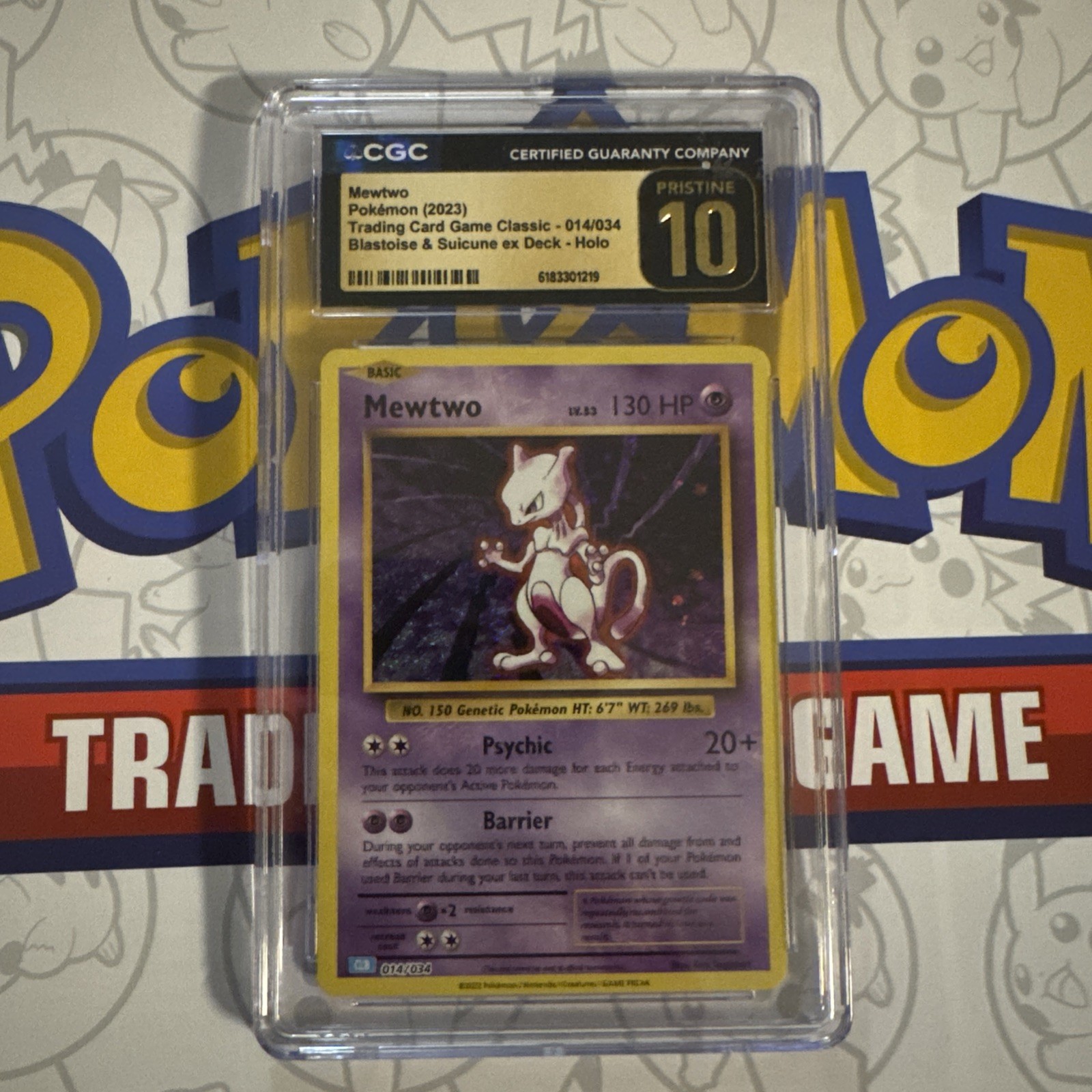 2023 POKÉMON TCG CLASSIC #014/034 MEWTWO CGC PRISTINE 10 English