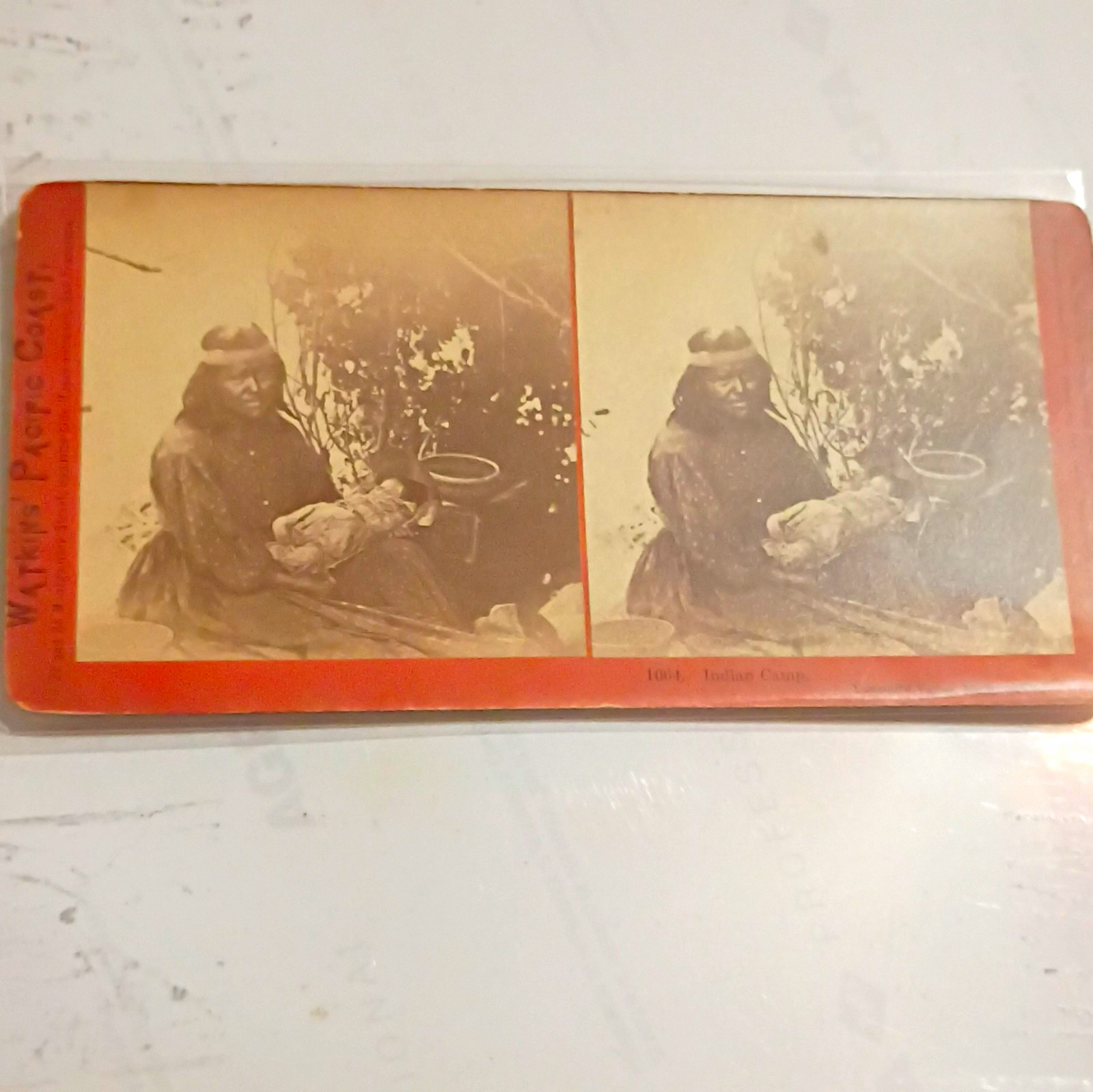 Watkins Pacific Coast Stereoview #1064 Indian Camp Yosemite Valley Mariposa Co