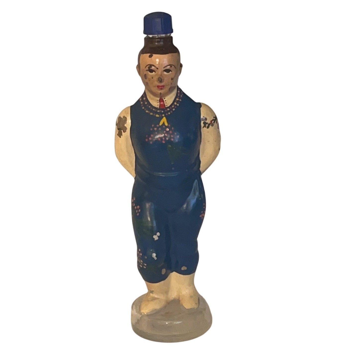 Empty Portuguese Carvalho, Ribeiro & Ferreira Figurine Wine Bottle Decanter