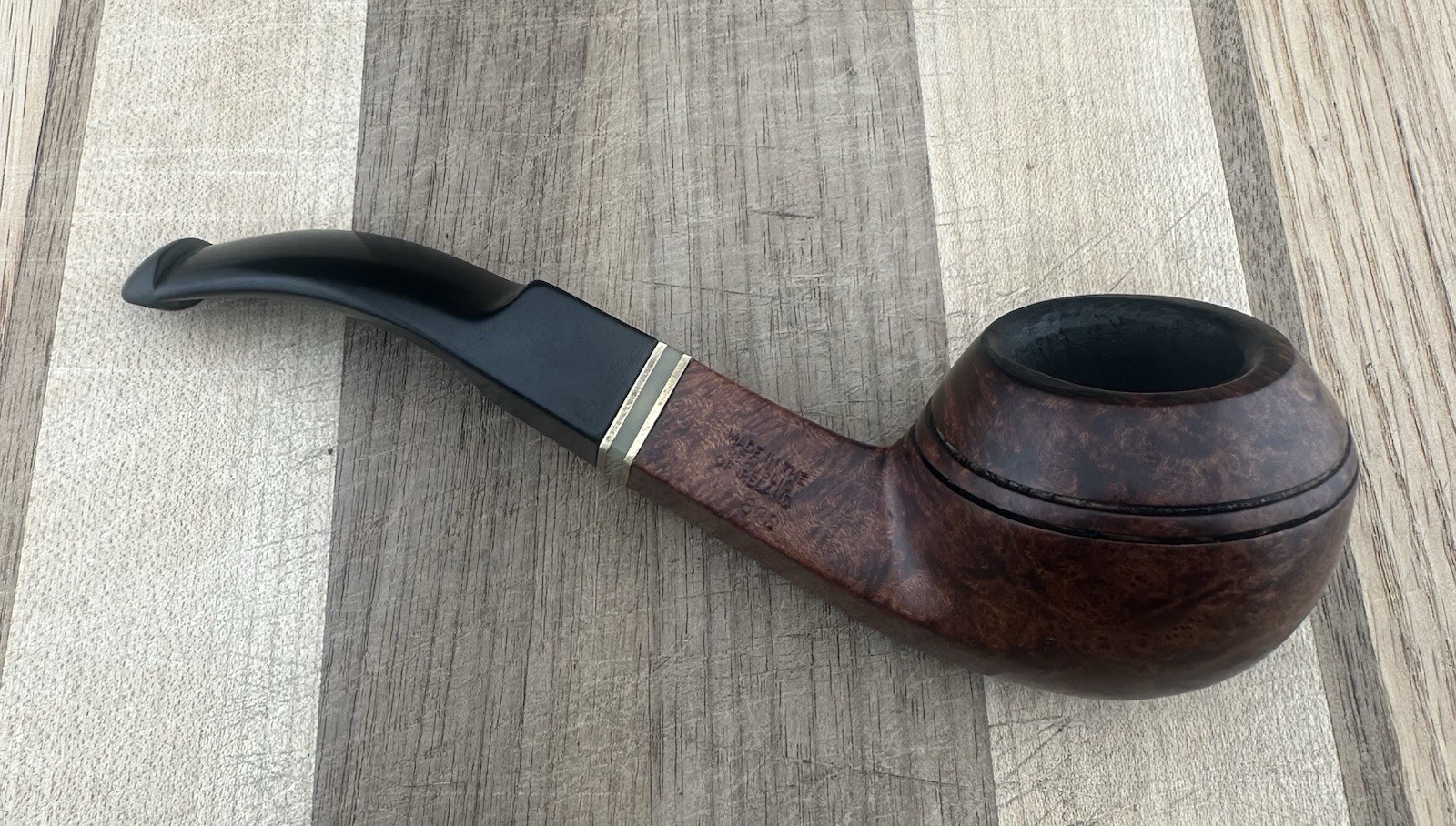 Vintage Peterson's Emerald 80S Bent Bulldog Estate Tobacco Pipe P-Lip Ireland