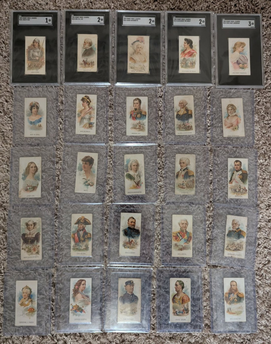 1889 Kinney Bros. Leaders N22 *COMPLETE SET* SGC -George Washington+ - Low Grade