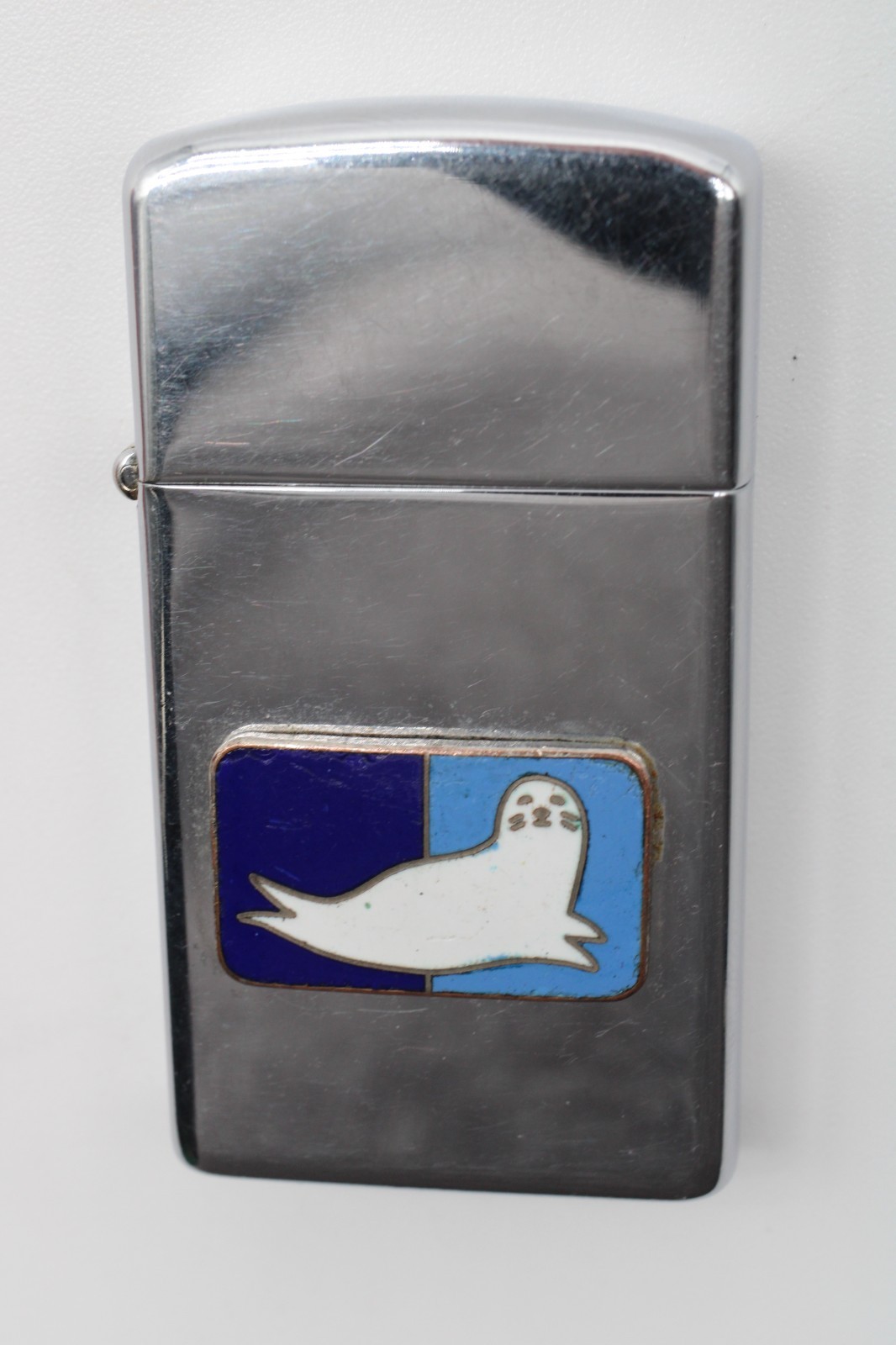 Excellent  Vintage Zippo Slim Lighter Newfoundland Refining Company Oil Gas