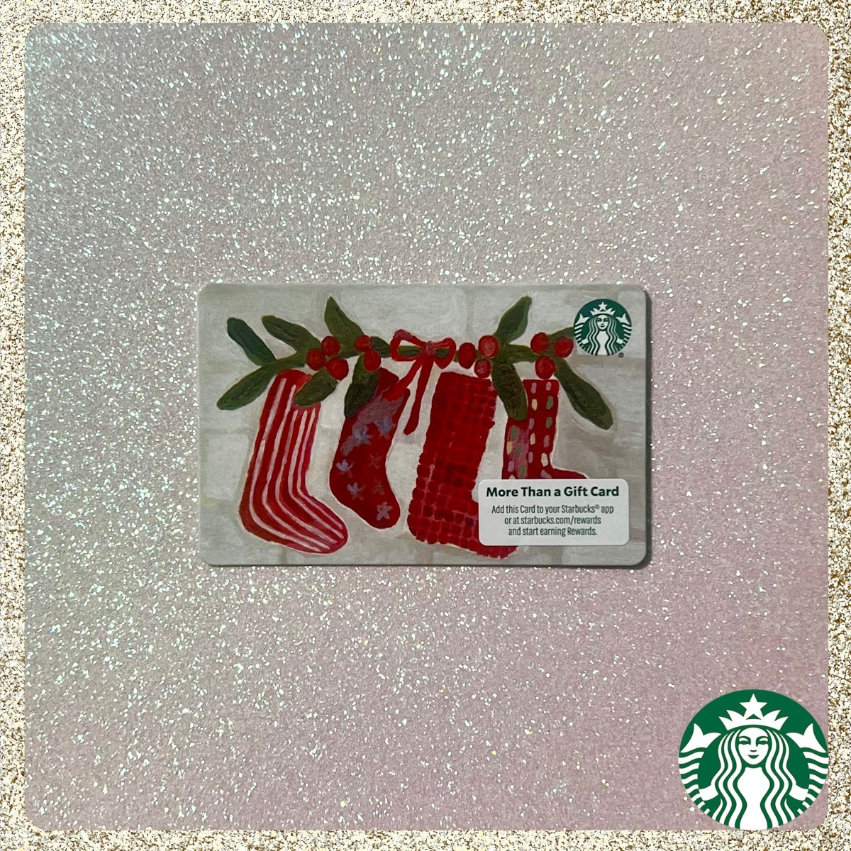 🎄🧦 2025 Starbucks Christmas Stockings Gift Card in Mint Condition
