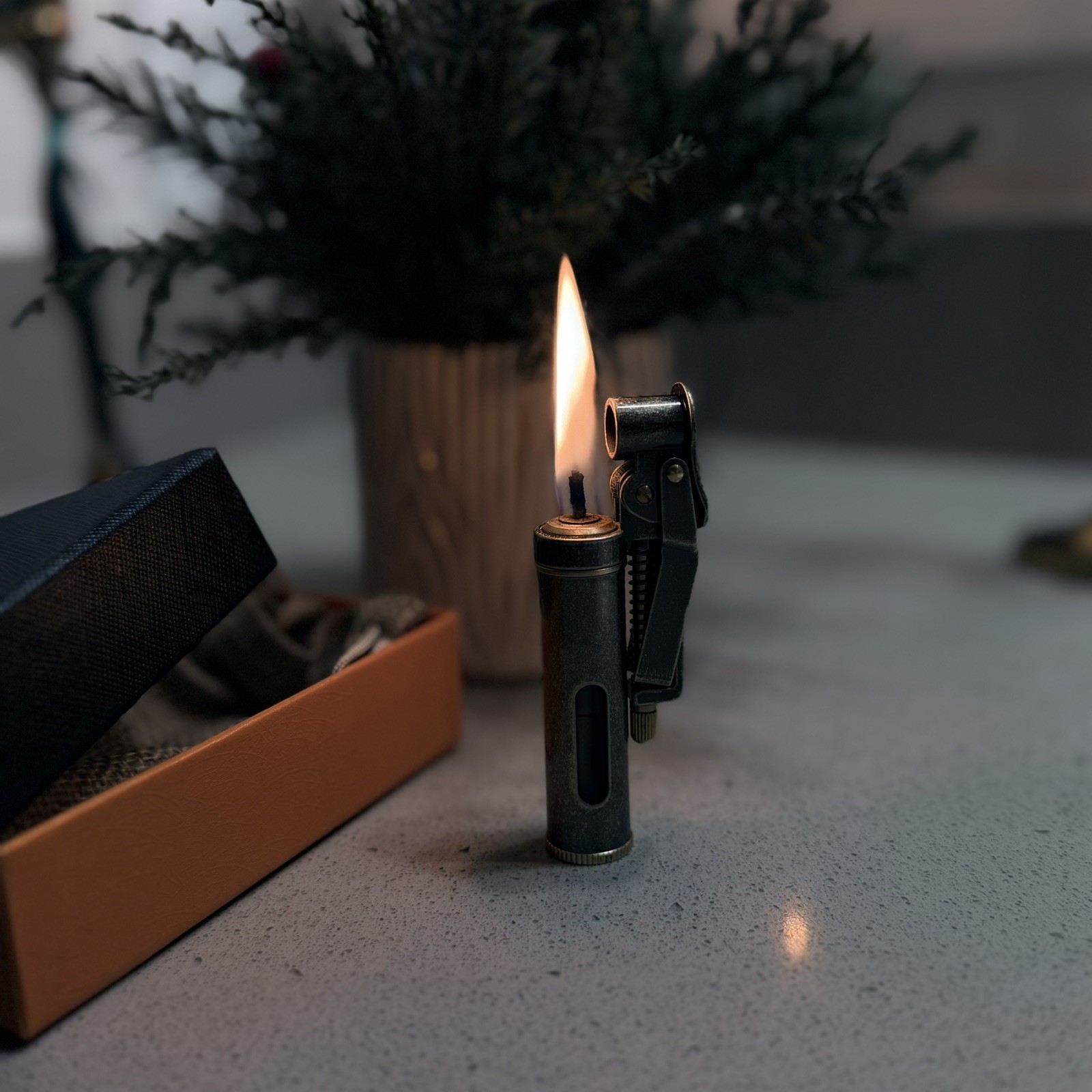 Retro Pure Brass Cigar Lighter Kerosene Lighter Windproof Cigarette Lighters Gas