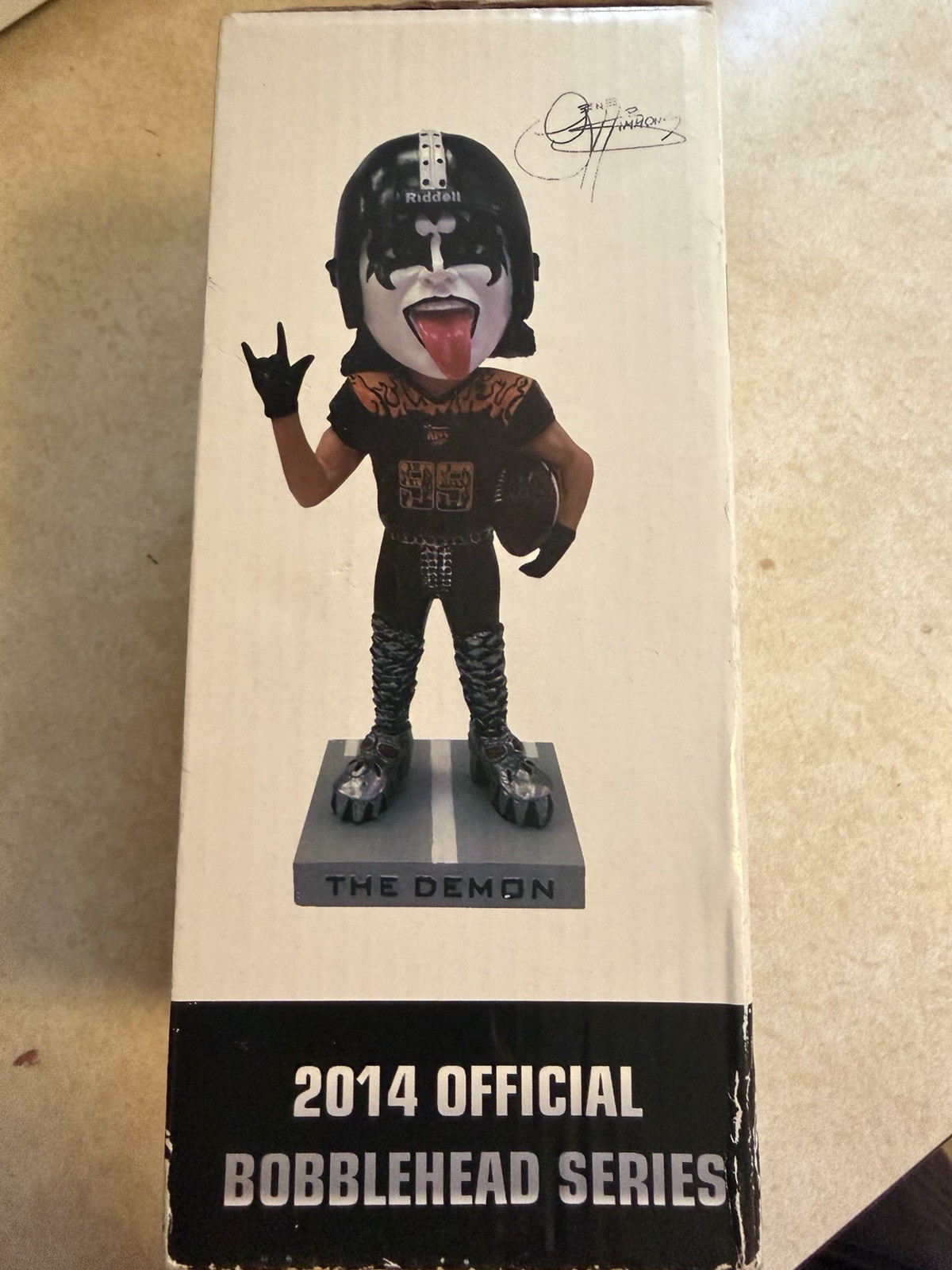 L.A Kiss Football Gene Simmons The Demon Original Bobblehead.see Photos 