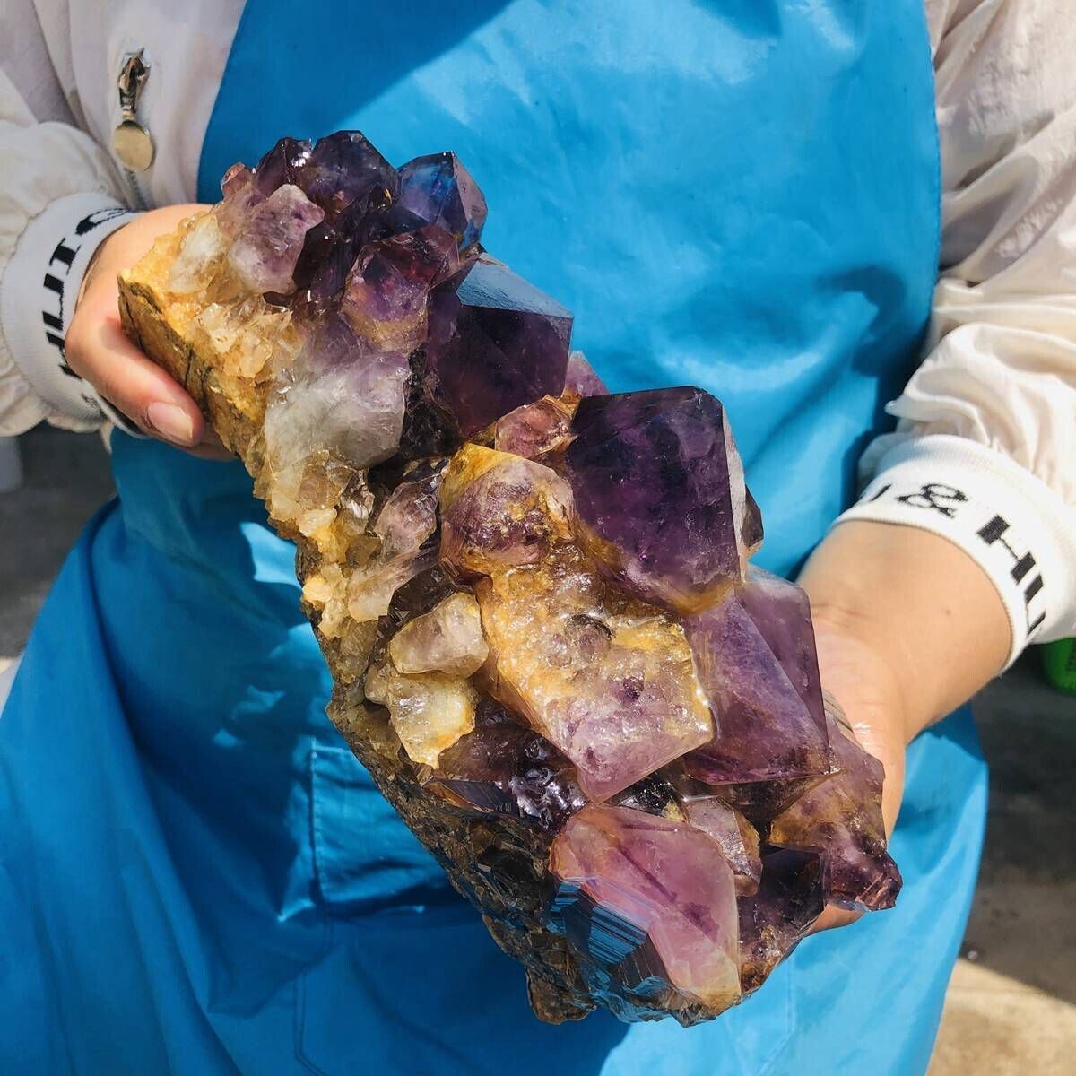 6.02LB Natural Amethyst Cluster Purple Quartz Crystal Rare Mineral Specimen 365