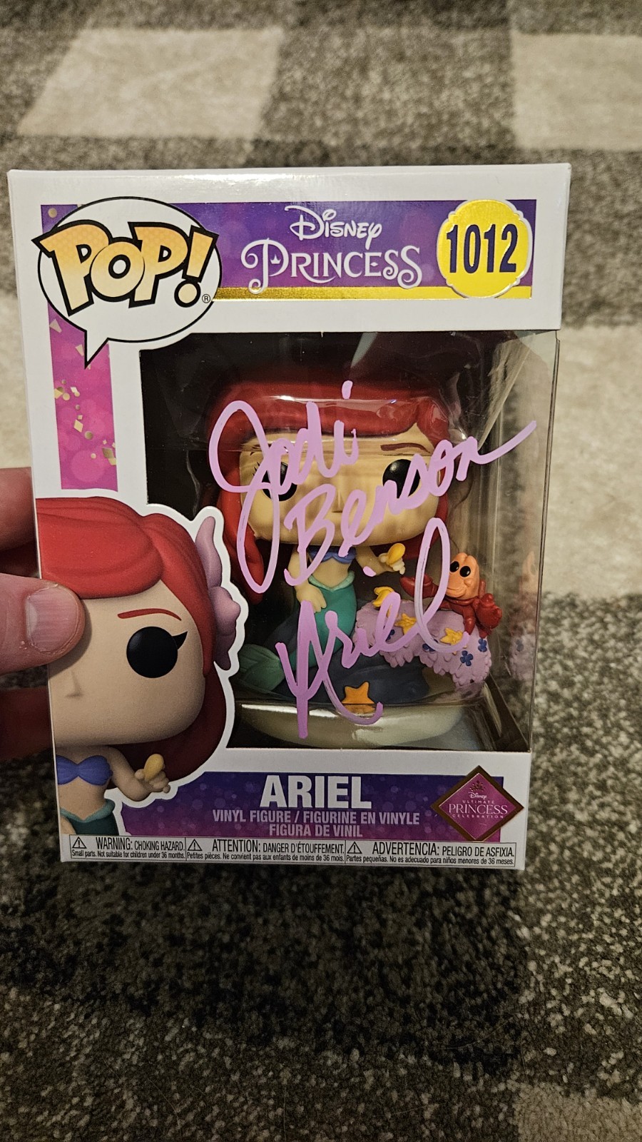Jodi Benson Disney Little Mermaid Ariel #1012 Signed Funko Pop JSA Cert Auto