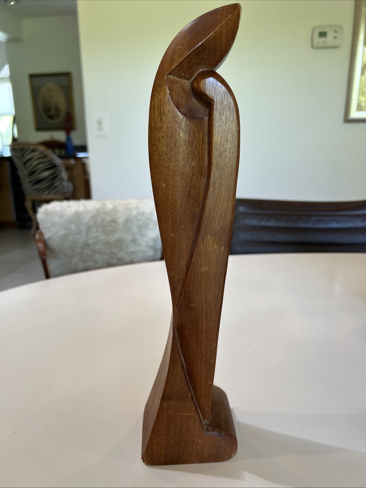 MCM Carved Fine Wood  Madonna & Child 14.25” Sculpture Signed A I Pare