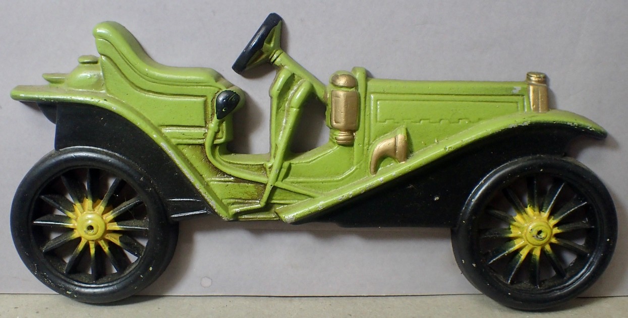 Vintage Midwest Cast Aluminum 1909 Hupmobile Antique Car Wall Plaque 11x5