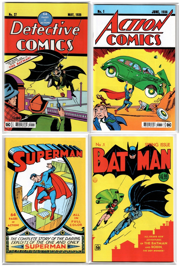 Detective Comics #27 Action Comics #1 Superman #1 Batman #1 Facsimile SET Lot
