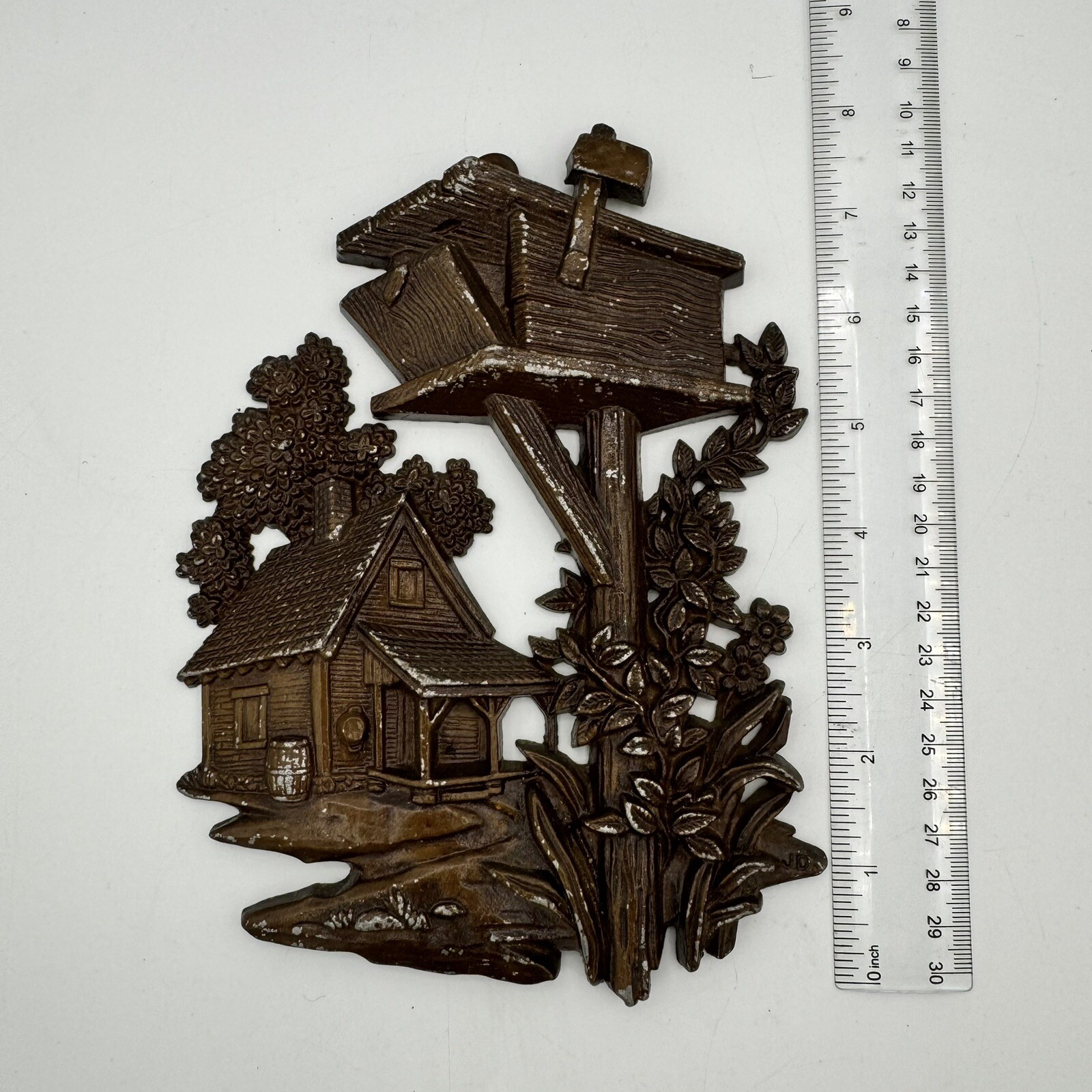 Sexton Hoda Metal Wall Plaque Farm Folk Art Vintage 1976