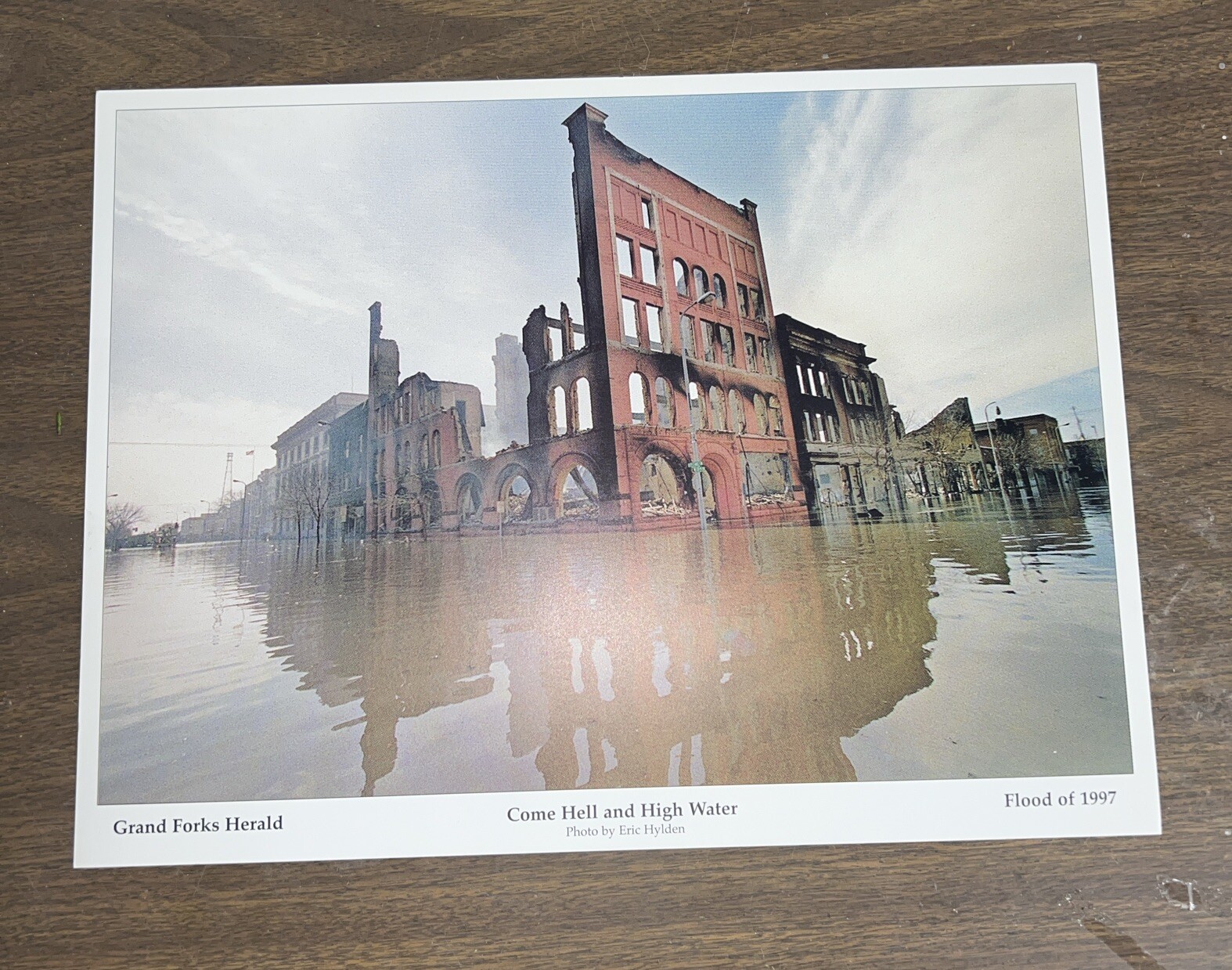 Grand Forks Herald ND Flood 1997 Come Hell & High Water Red River print 11x14