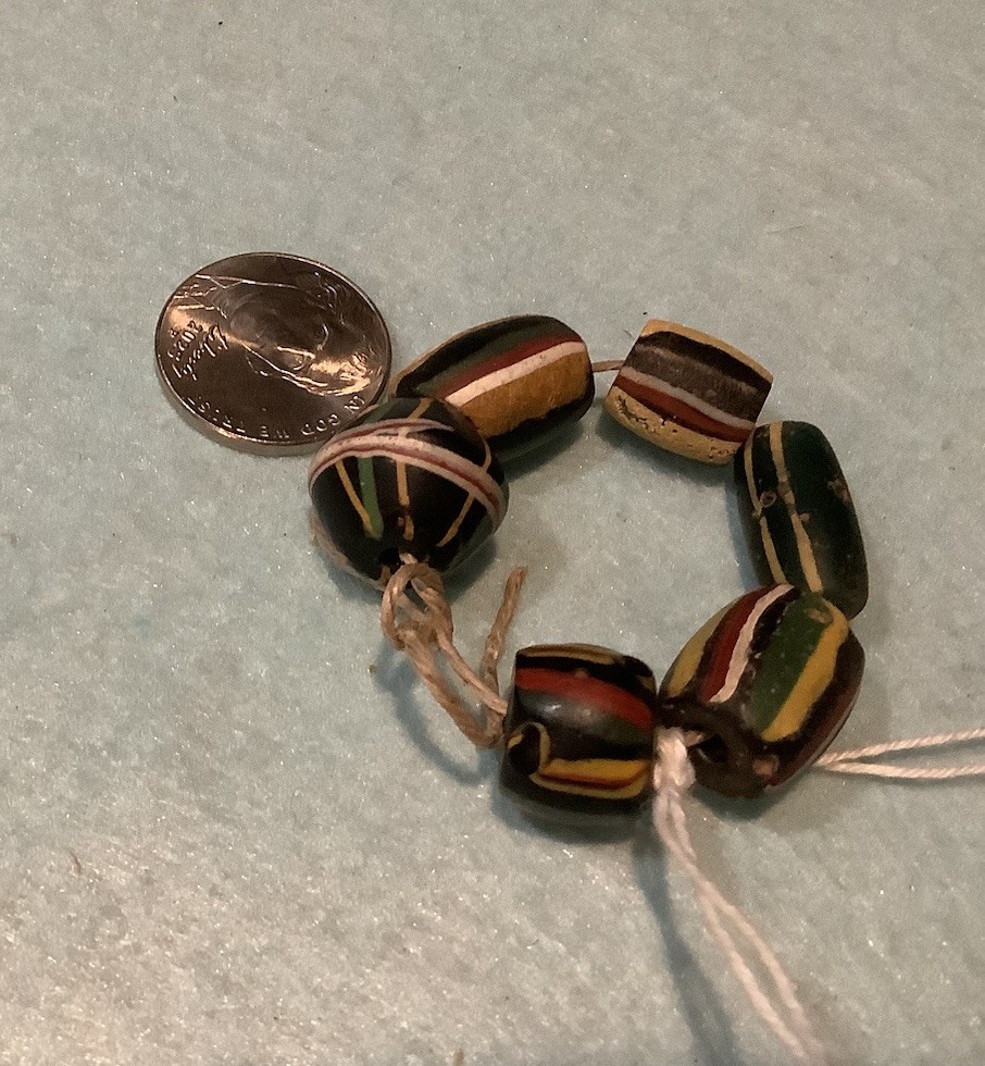 Six Antique Lampwork “King” Trade Beads Six Antique Lampwork “King” Trade Beads