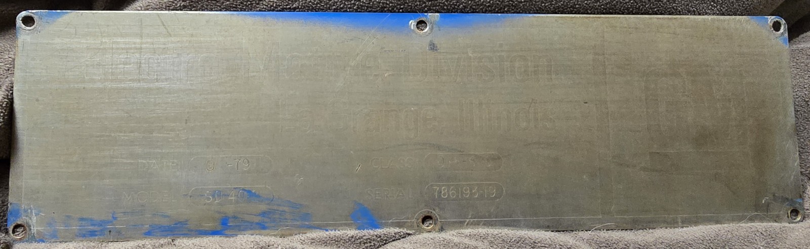 Norfolk Southern NS SD40-2 3412 Ex Conrail 6501 LOCOMOTIVE BUILDER PLATE Norfolk Southern NS SD40-2 3412 Ex Conrail 6501 LOCOMOTIVE BUILDER PLATE